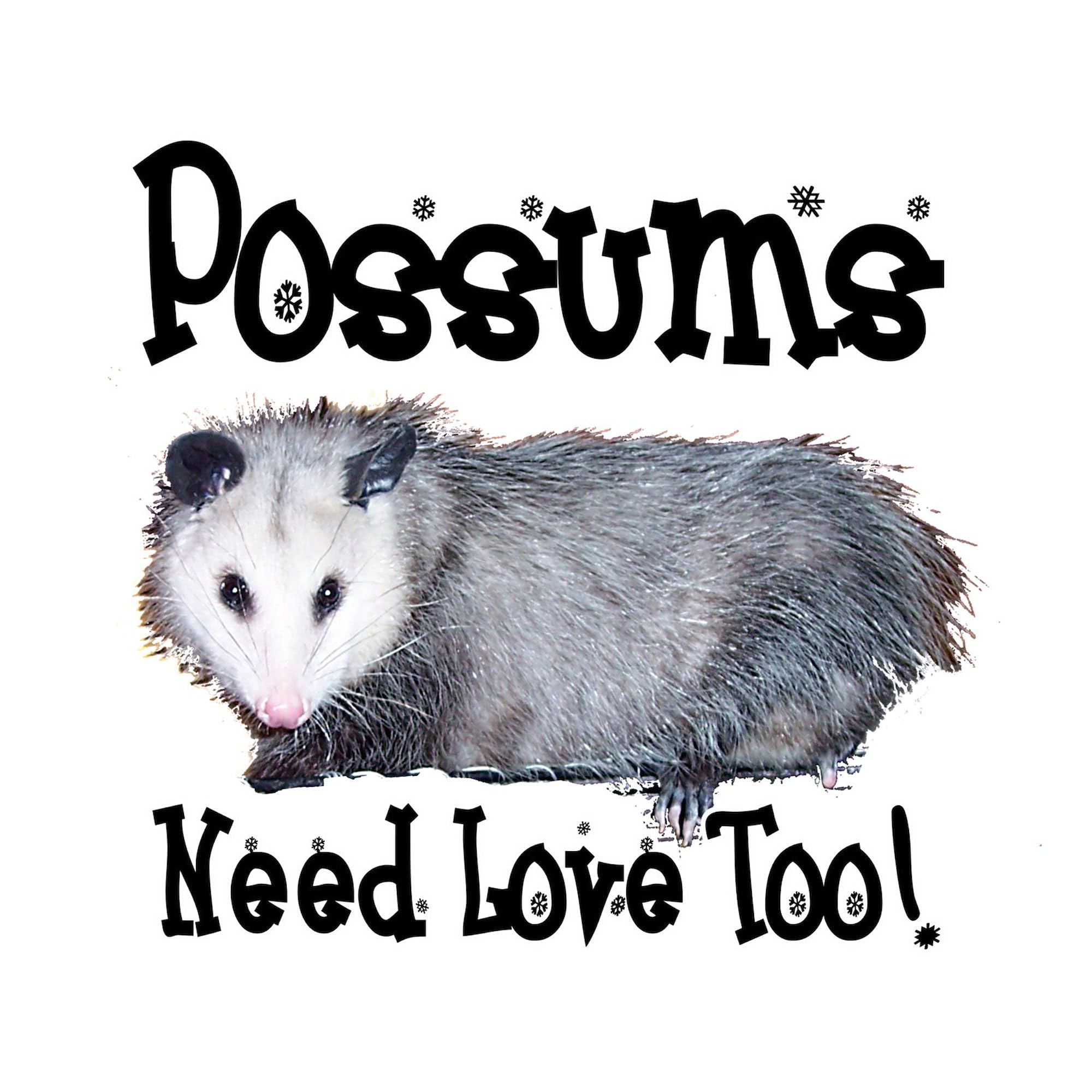 Possums Need Love Maternity T-Shirt for Women - Soft Ruched Side Pregnancy Tee for Expecting Moms | Perfect for Baby Showers, Maternity Photos & Casual Wear