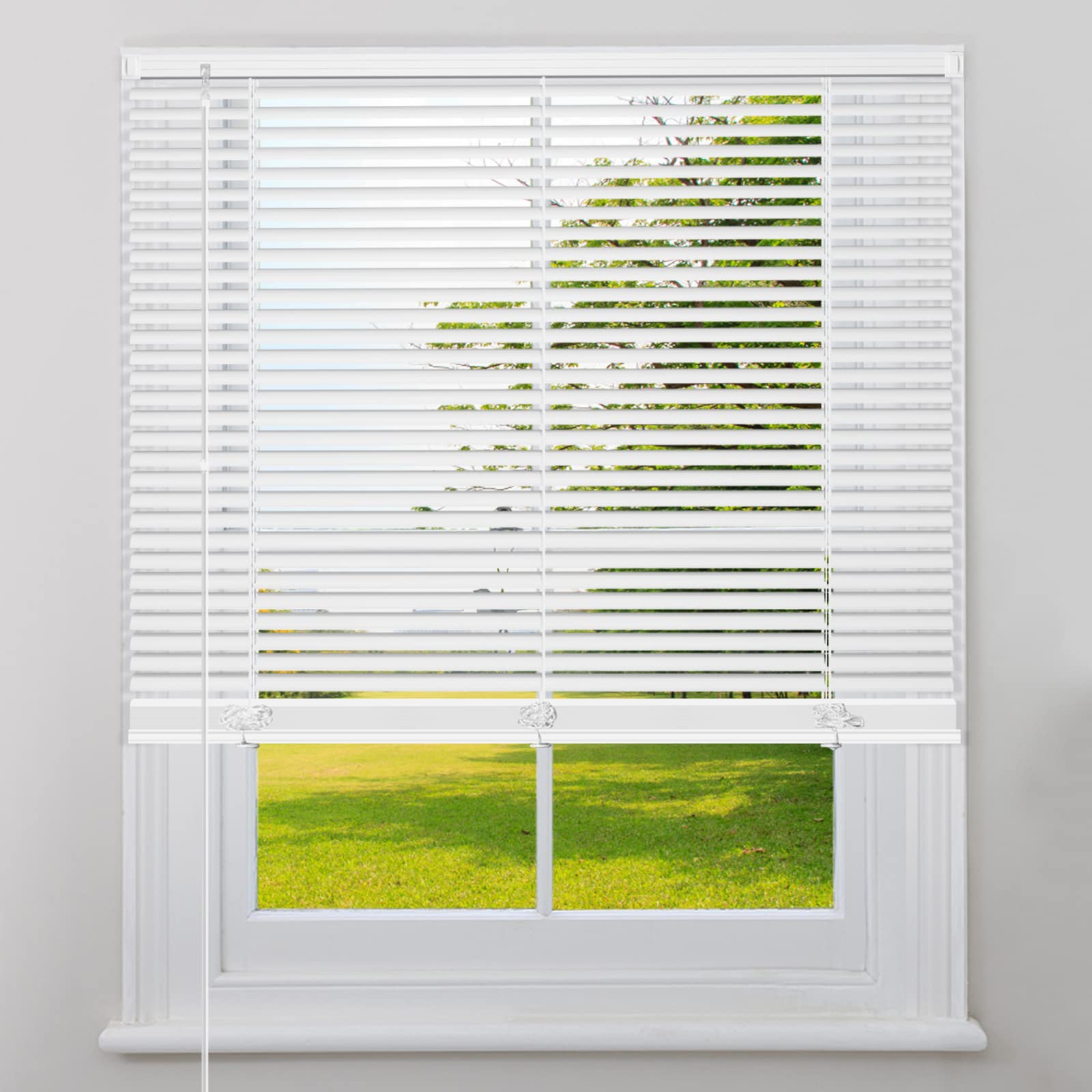 Cordless Mini Blinds - Light Filtering & Privacy Horizontal Venetian Window Shades - Vinyl Room Darkening Blinds for Bedroom, Kitchen, Office (20