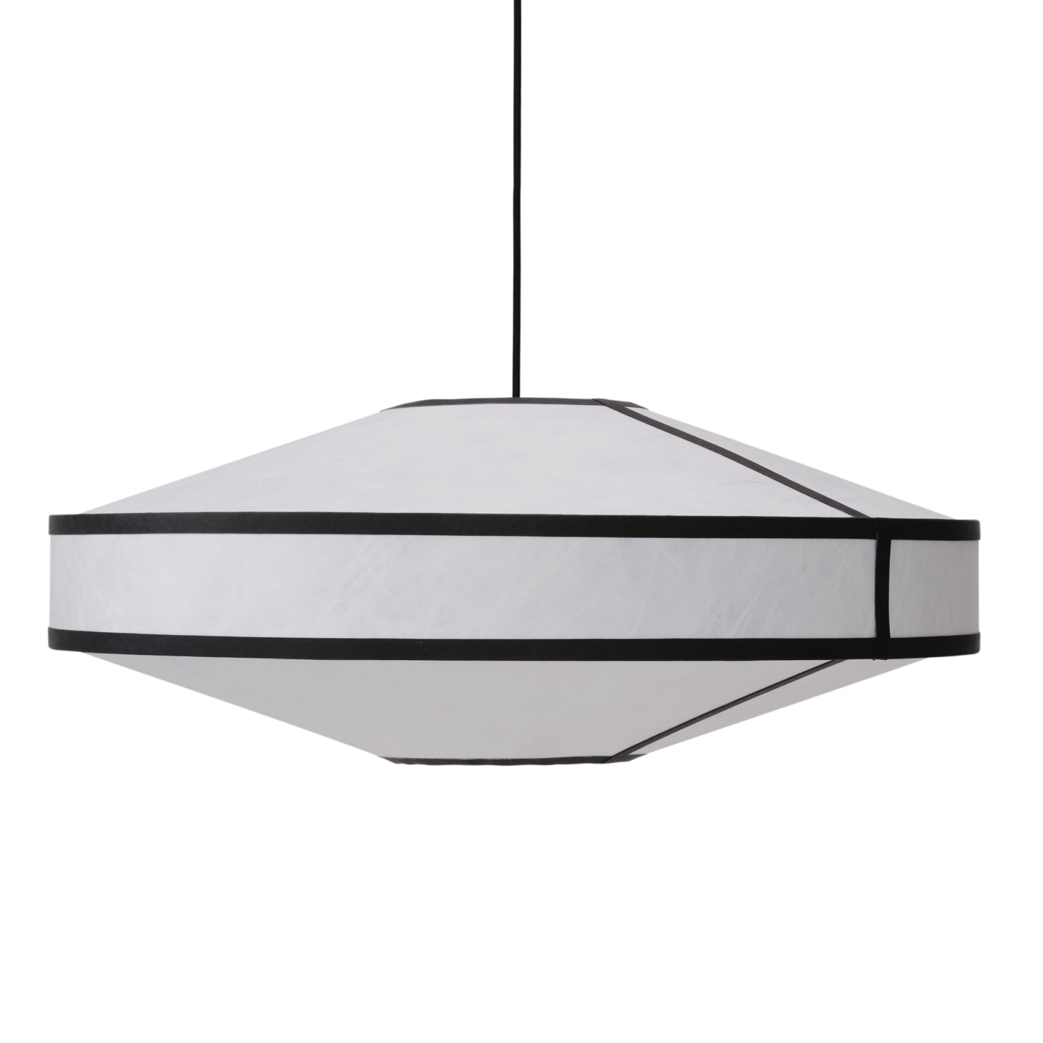 NEW WORKS Kite Pendant Light - 75cm Modern Ceiling Lamp in White & Black - Perfect for Living Room, Bedroom & Dining Room Lighting