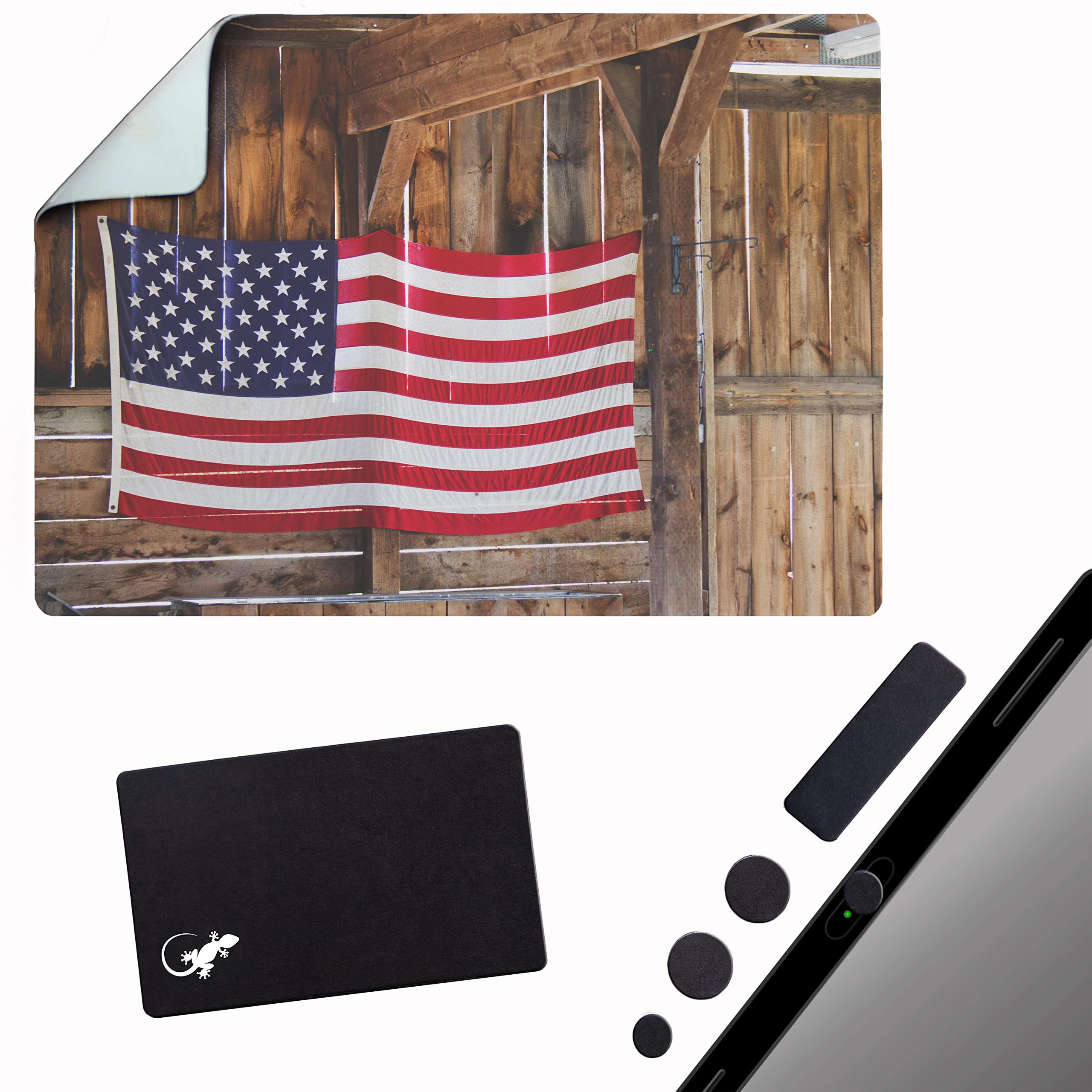 Non-Slip Adhesive Mouse Pad - Sticky & Reusable for Any Surface - Portable Travel Mouse Pad with Excellent Tracking - Perfect for Laptops, Desks & Office Use - USA Made