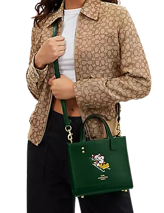 Coach Disney X Coach Dempsey Tote 22 With Sled Motif - Stylish Handbag for Women, Perfect for Work, Travel & Everyday Use