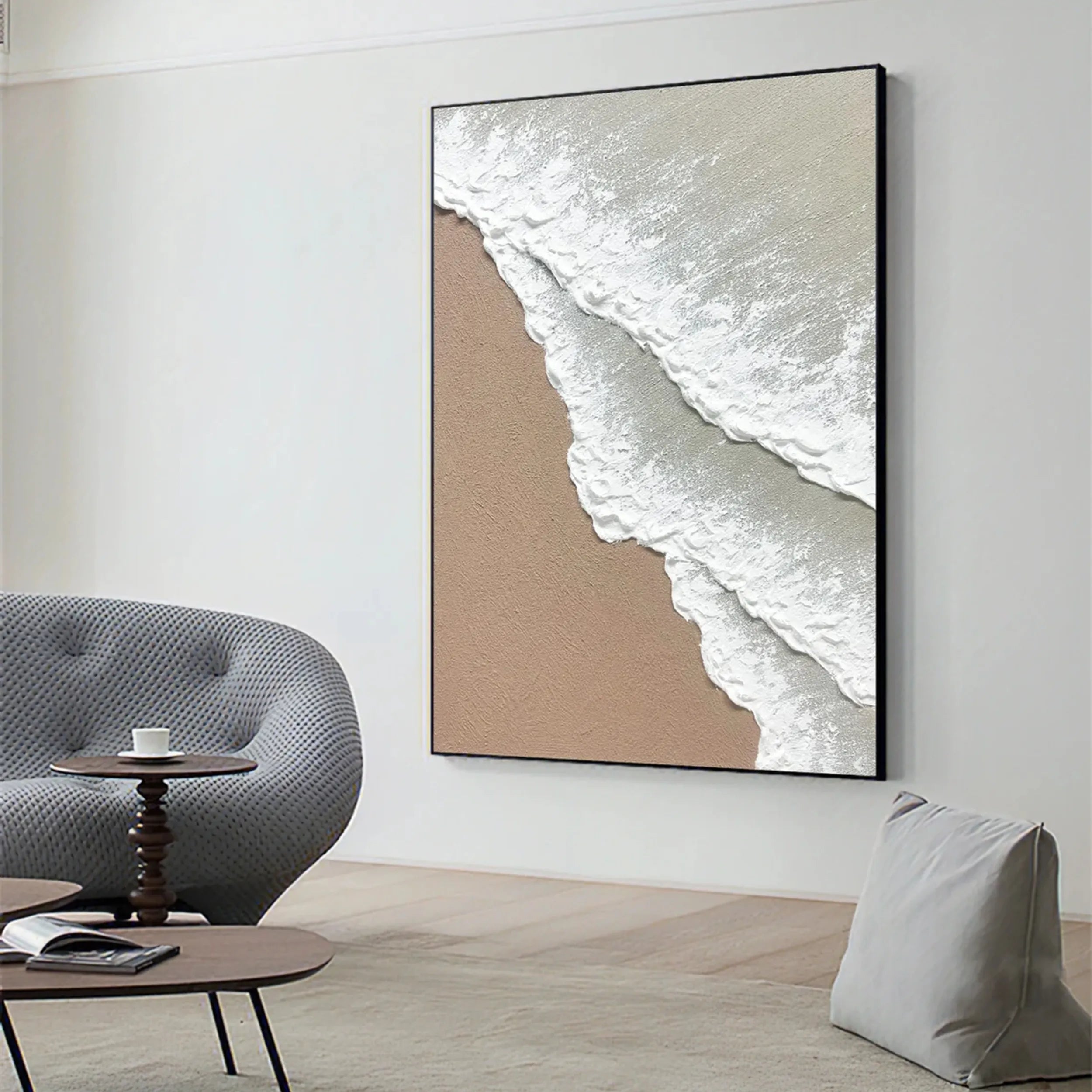 Minimalist Textured Plaster Art Painting - Modern Abstract Wall Decor for Living Room, Bedroom & Office | #MM186