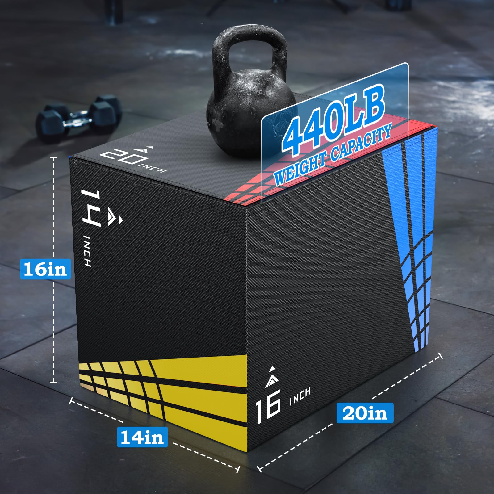 XDDAIS 3-in-1 Heavy Duty Foam Plyometric Box Set for Home Gym - 30