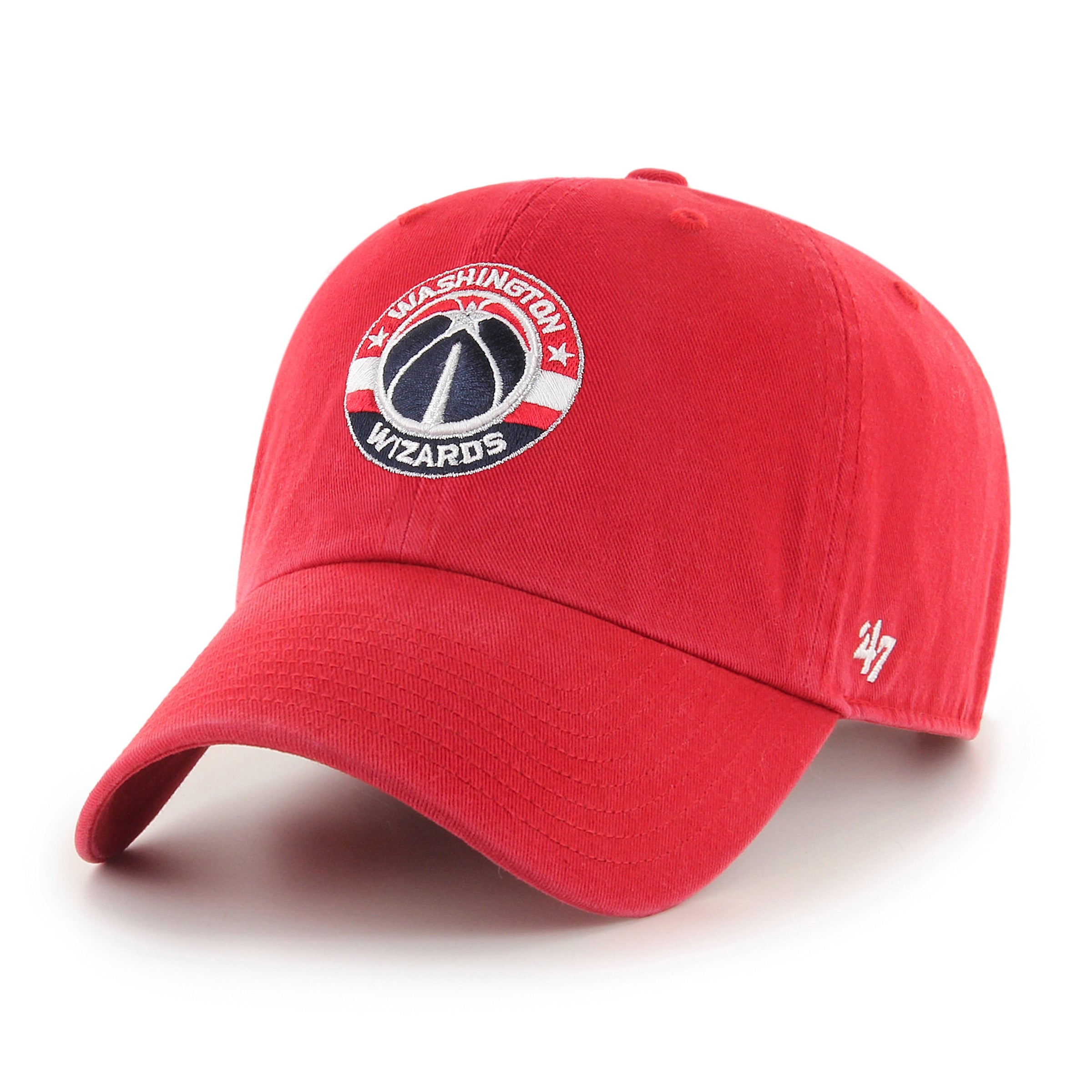 47 Brand Washington Wizards Cleanup Adjustable Baseball Cap - Red | NBA Fan Gear for Men & Women | Perfect for Games, Outdoor Activities & Casual Wear