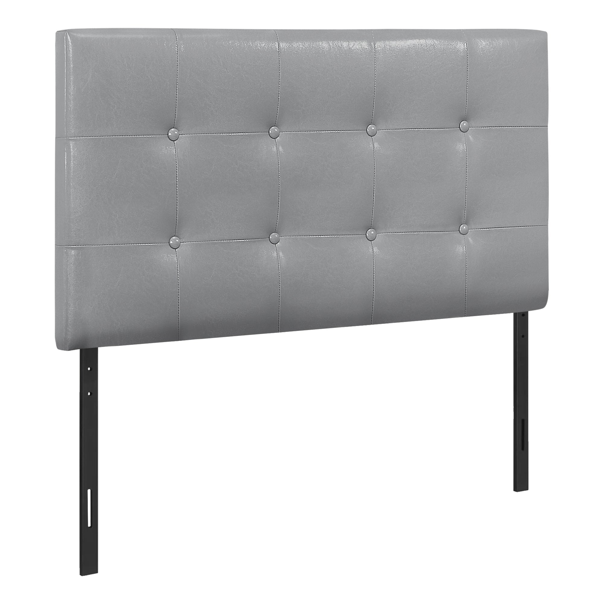 Twin Size Grey Faux Leather Headboard - Modern Upholstered Bed Frame Headboard Only for Bedroom Decor & Guest Room Setup