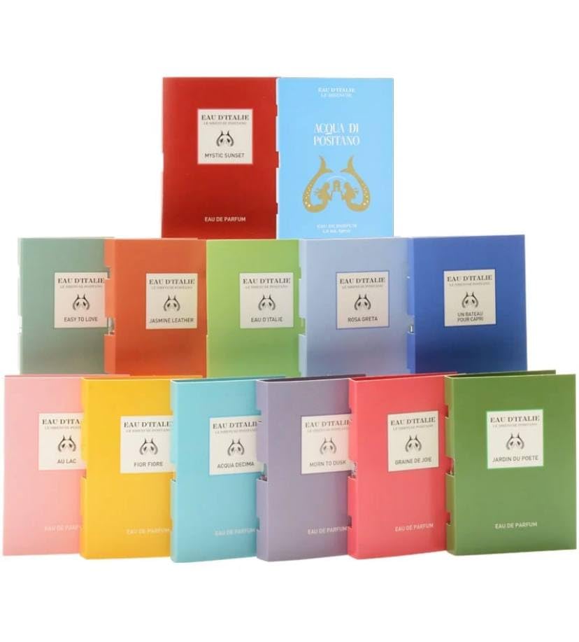 EAU D'ITALIE Discovery Set - 13 x 1.5ml Eau de Parfum Spray Samples for Women & Men | Luxury Italian Fragrance Collection | Perfect for Travel, Gifts & Scent Exploration