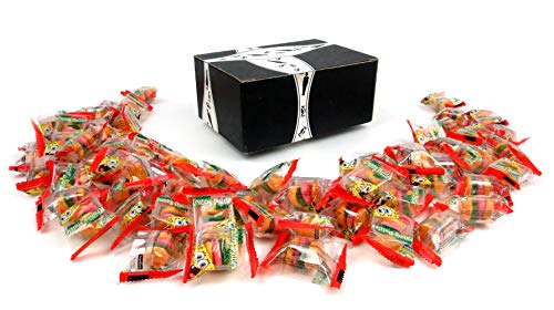 SpongeBob SquarePants Krabby Patty Gummy Candy - 3 Pack (5.08 oz Bags) in Elegant Black Tie Gift Box | Perfect for Birthday Parties, Halloween Treats & Cartoon-Themed Events