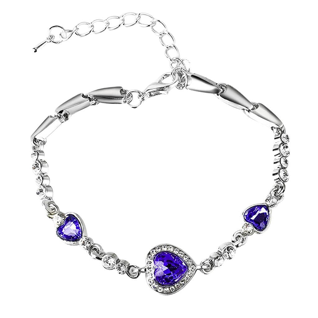 Elegant Women's Heart Bracelet with Rhinestone Trim - Perfect for Valentine's Day, Weddings, Bridesmaid Jewelry & Romantic Occasions | Ideal Gift for Her, Anniversary Present or Date Night Accessory