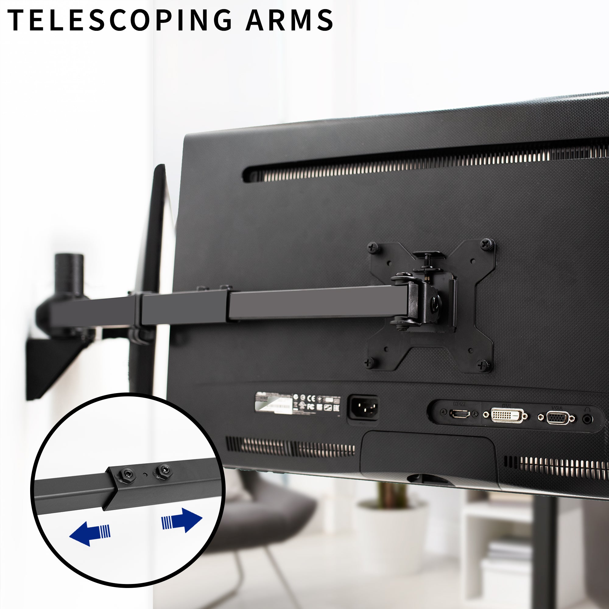 Adjustable Dual Monitor Wall Mount Bracket 21