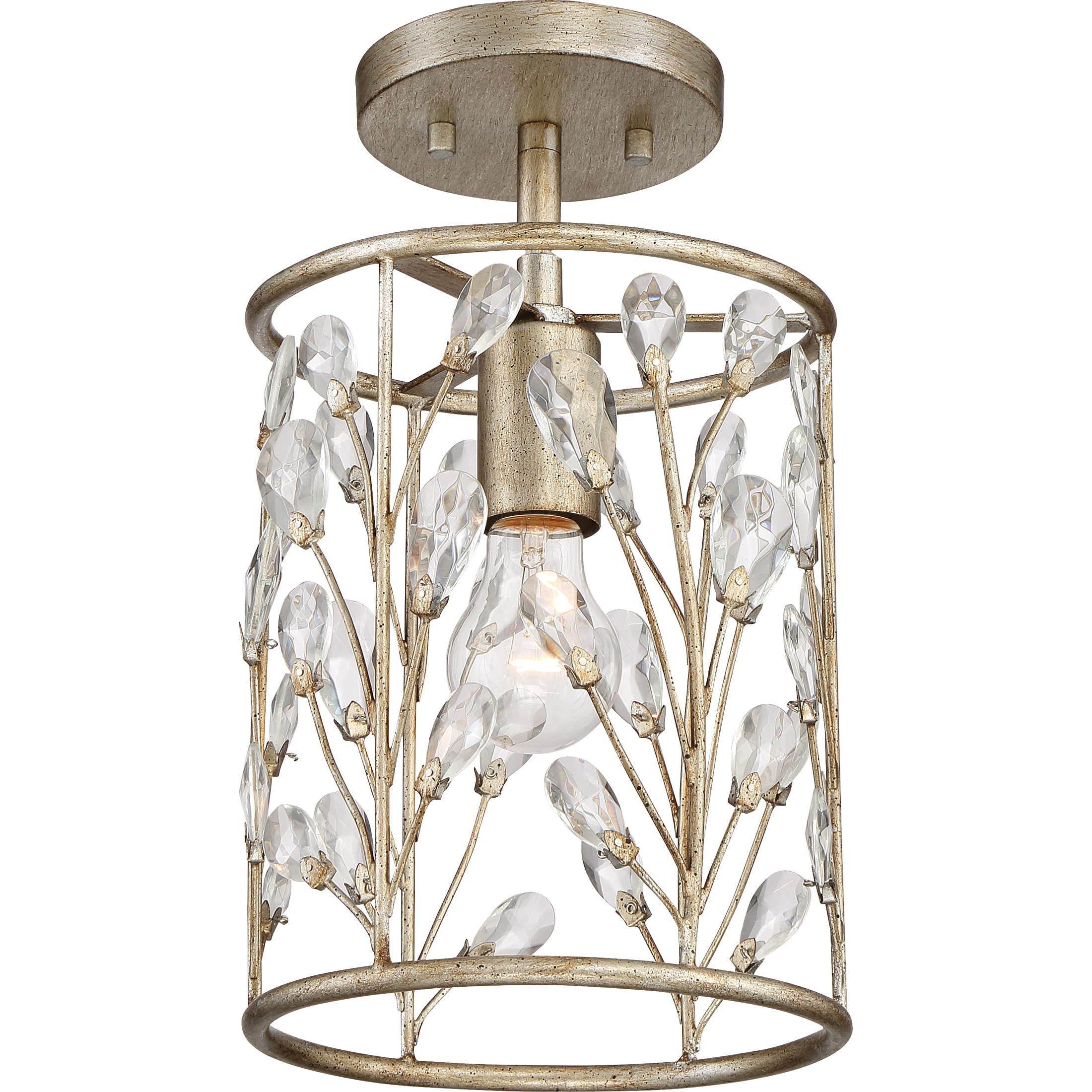 Quoizel Meadow Lane 1-Light Vintage Gold Mini Pendant Light - Elegant Ceiling Fixture for Kitchen Island, Dining Room & Bedroom Lighting