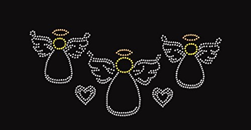 Little Angels Rhinestone Iron-On Transfers for DIY T-Shirts, Hats & Bags - Sparkling Decorative Patches for Kids & Adults - Perfect for Parties, Gifts & Craft Projects