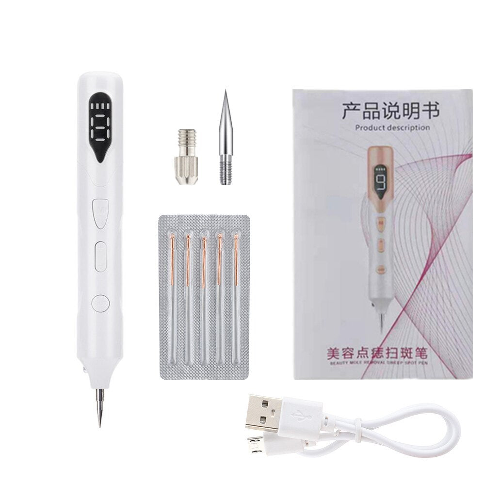 Mole Tattoo Freckle Plasma Pen - Permanent Skin Tag & Mole Removal Device - Perfect for DIY Beauty Treatments at Home