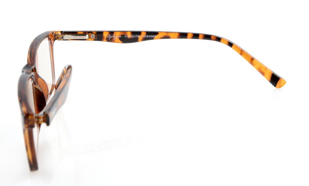 Eyekepper Stylish Computer Reading Glasses with Spring Hinges - Tortoiseshell Frame +2.0 Magnification for Screen Time, Office Work & Reading