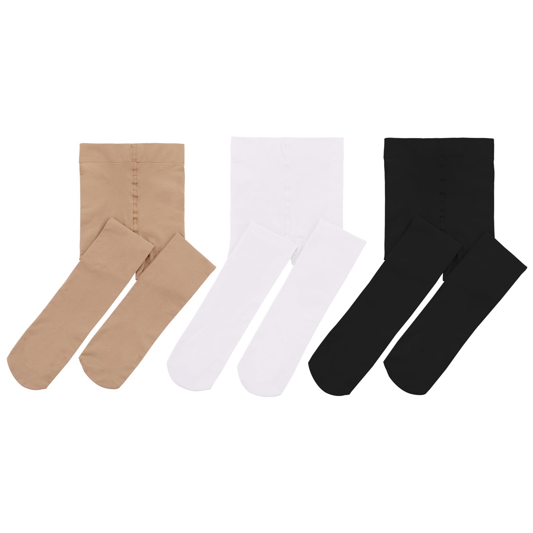 Zando 3-Pack Girls Ballet Dance Tights - Ultra Soft Footed Stockings for Toddlers & Kids - Perfect for Ballet Class, Dance Practice & Athletic Activities
