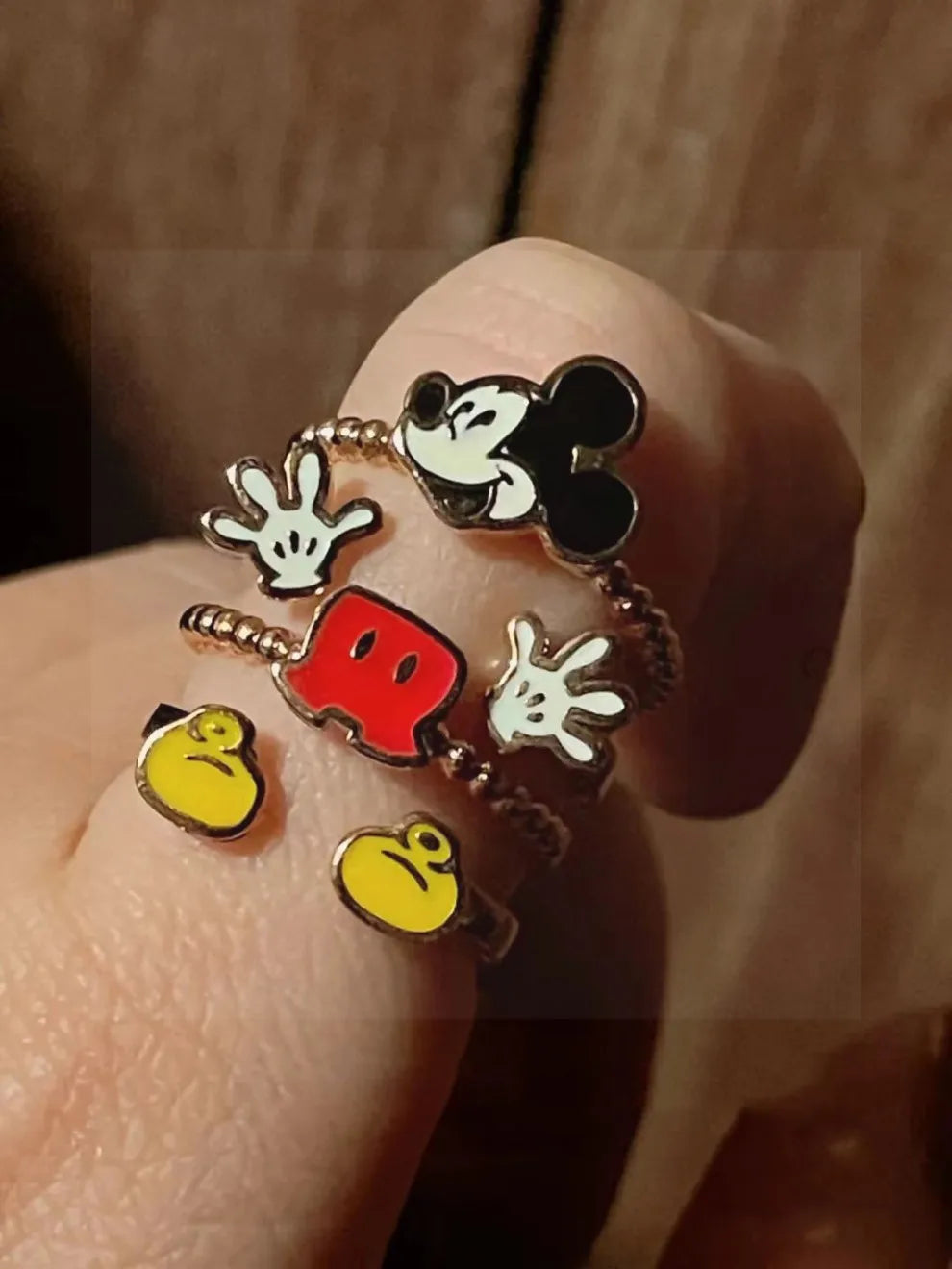 Disney Anime Mickey Mouse Girls Ring - Cute Cartoon Jewelry for Kids & Teens - Perfect for Birthday Gifts, Parties & Everyday Wear