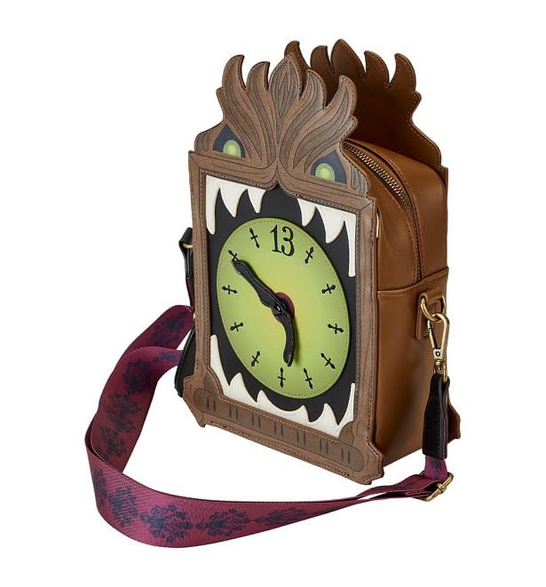 Disney Haunted Mansion Clock Crossbody Bag - Loungefly Exclusive Gothic Purse for Women | Perfect for Halloween, Cosplay, and Disney Park Outings