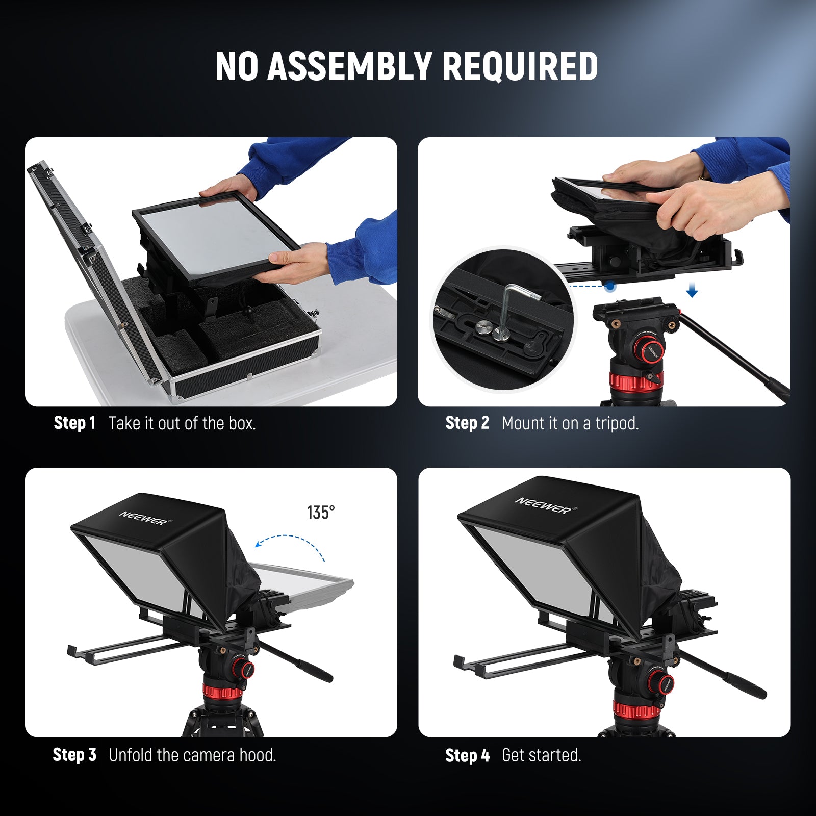 NEEWER X14 II All-in-One Teleprompter Kit - 10
