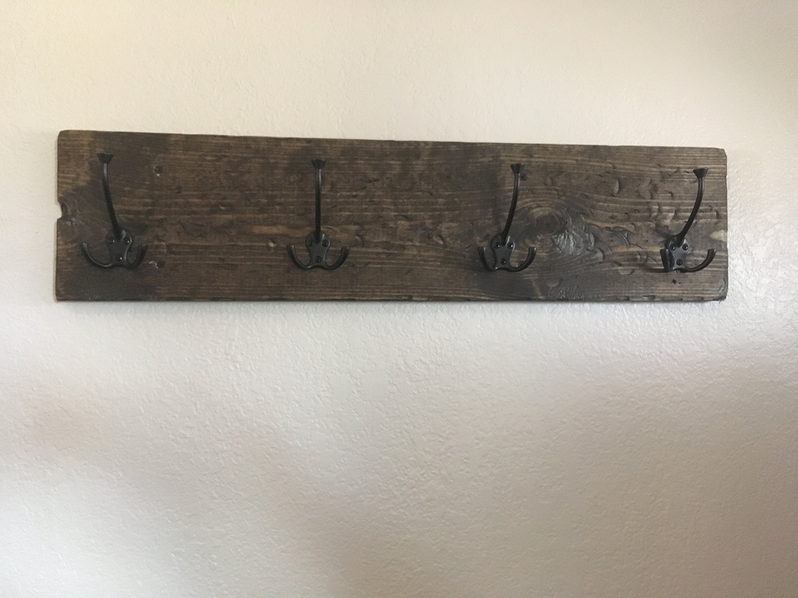 Rustic Handmade Custom Coat Rack - Distressed Wood Wall Mounted Entryway Organizer for Hats, Jackets & Bags | Perfect for Farmhouse, Cottage & Vintage Home Decor