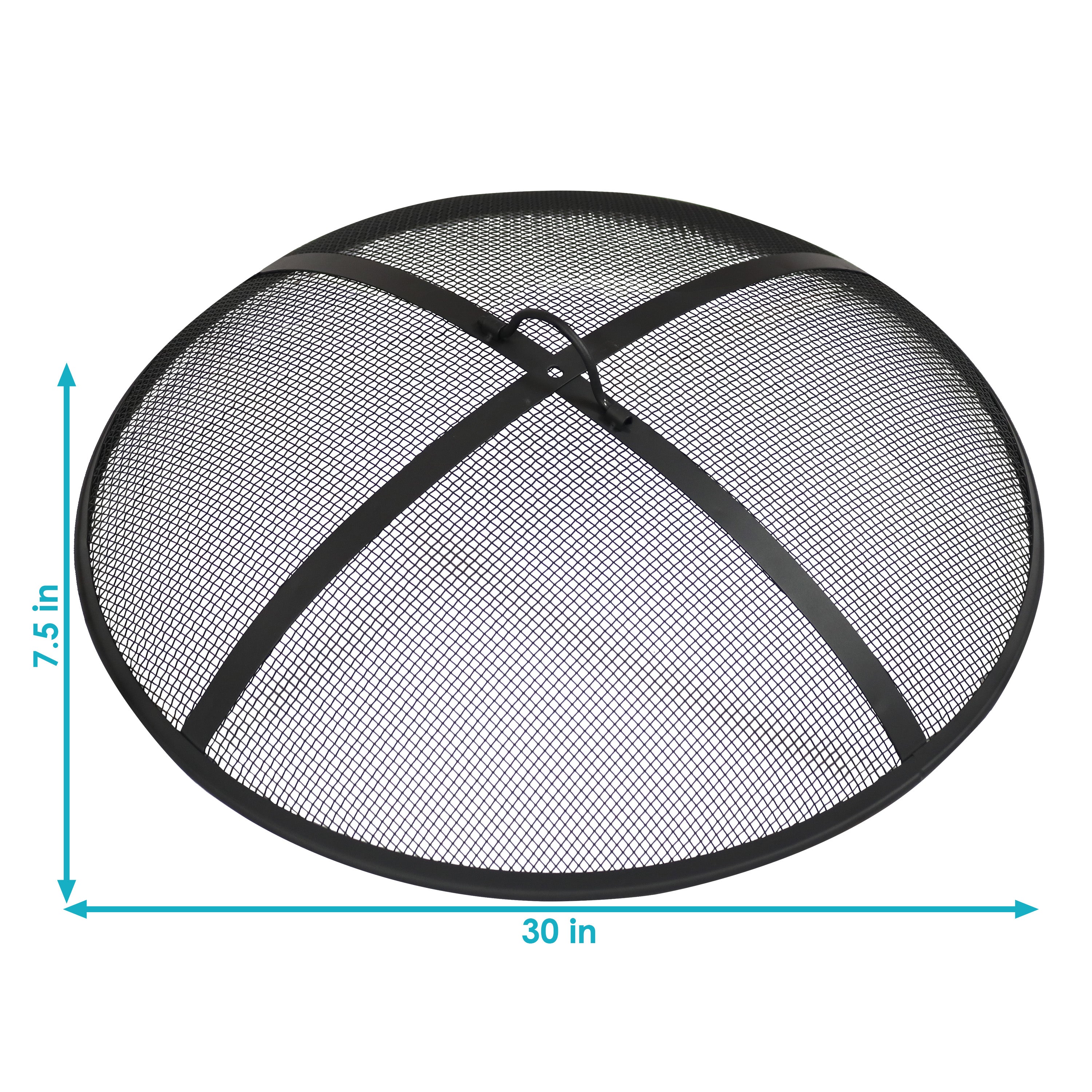 Heavy Duty Steel Round Fire Pit with Spark Screen - Outdoor Fire Pit for Camping, Backyard, and Patio Use - Durable & Rust-Resistant