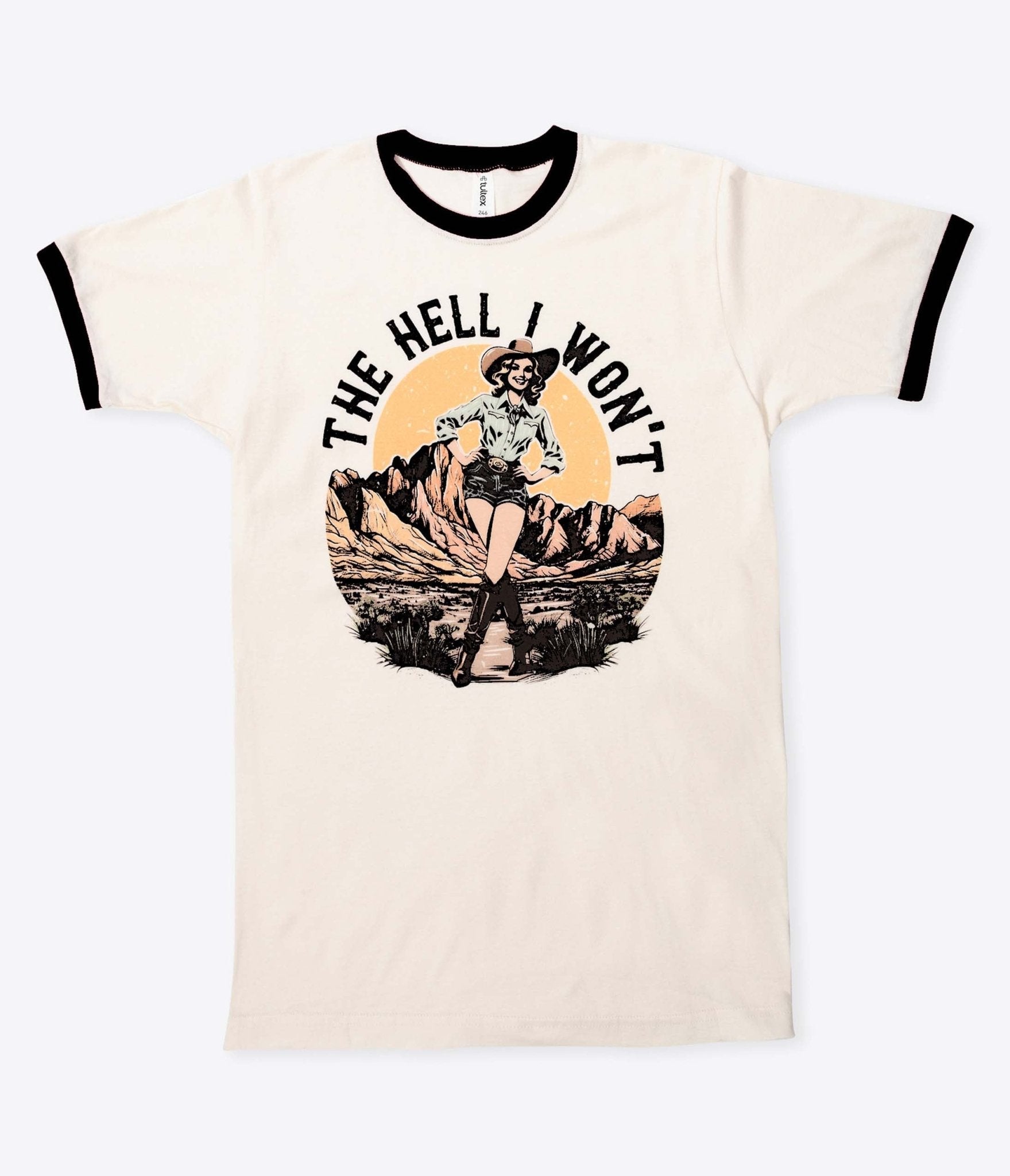 Unisex Black Collar Graphic Ringer Tee - Vintage Style Cotton T-Shirt for Men & Women - Perfect for Casual Wear, Concerts, and Street Fashion