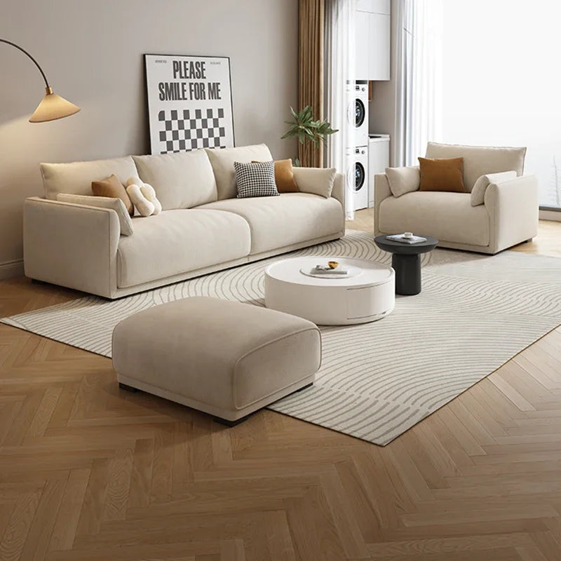Luxury Modern Designer Lounge Sofa Set - 3-Piece Contemporary Living Room Furniture for Home & Office - Perfect for Living Spaces, Lounges and Reception Areas