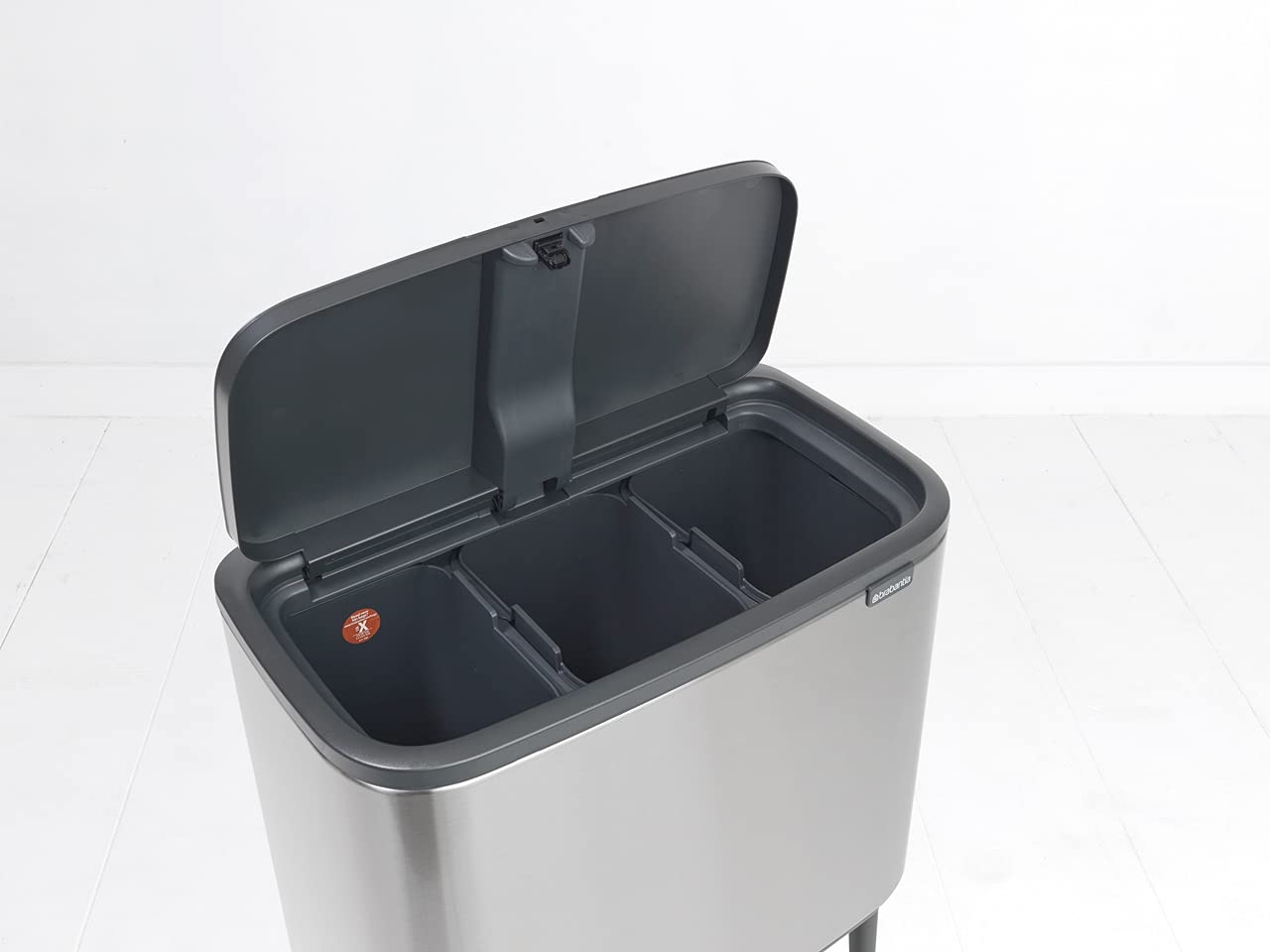 Brabantia PerfectFit Trash Bags - 200 Count Drawstring Kitchen Trash Can Liners (2.6-3.2 Gallon) - Thick Plastic Garbage Bags for Home, Office & Bathroom Waste Disposal