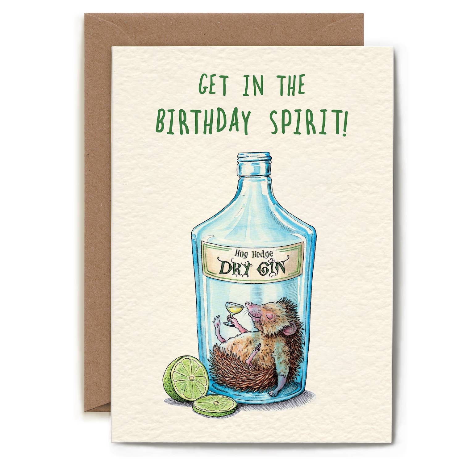Hester & Cook Hedgehog Spirit Greeting Card - Cute Animal Stationery for Birthdays, Thank You & Encouragement - Perfect for Gifts, Office & Home Decor