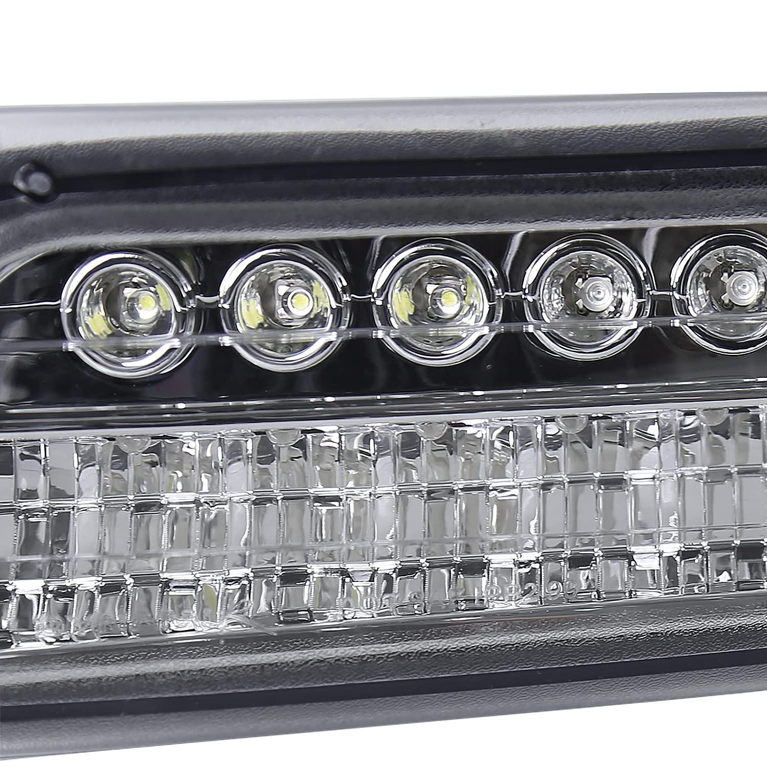 Spec-D Tuning Chrome LED Halo Projector Headlights with LED Bumper Lights - Compatible with 1999-2002 Chevy Silverado 1500/2500/3500 - Left & Right Headlamp Assembly - Upgrade for Night Driving & Off-Road Adventures