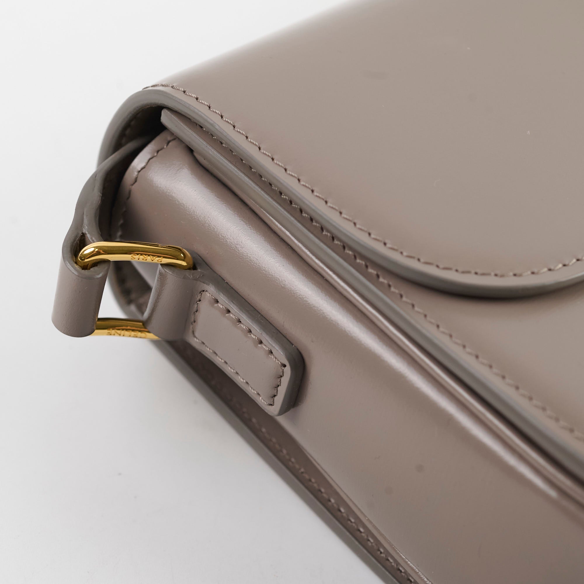Celine Classique Medium Triomphe Bag Pebble Leather Shoulder Bag for Women | Luxury Designer Handbag for Work, Travel & Everyday Use