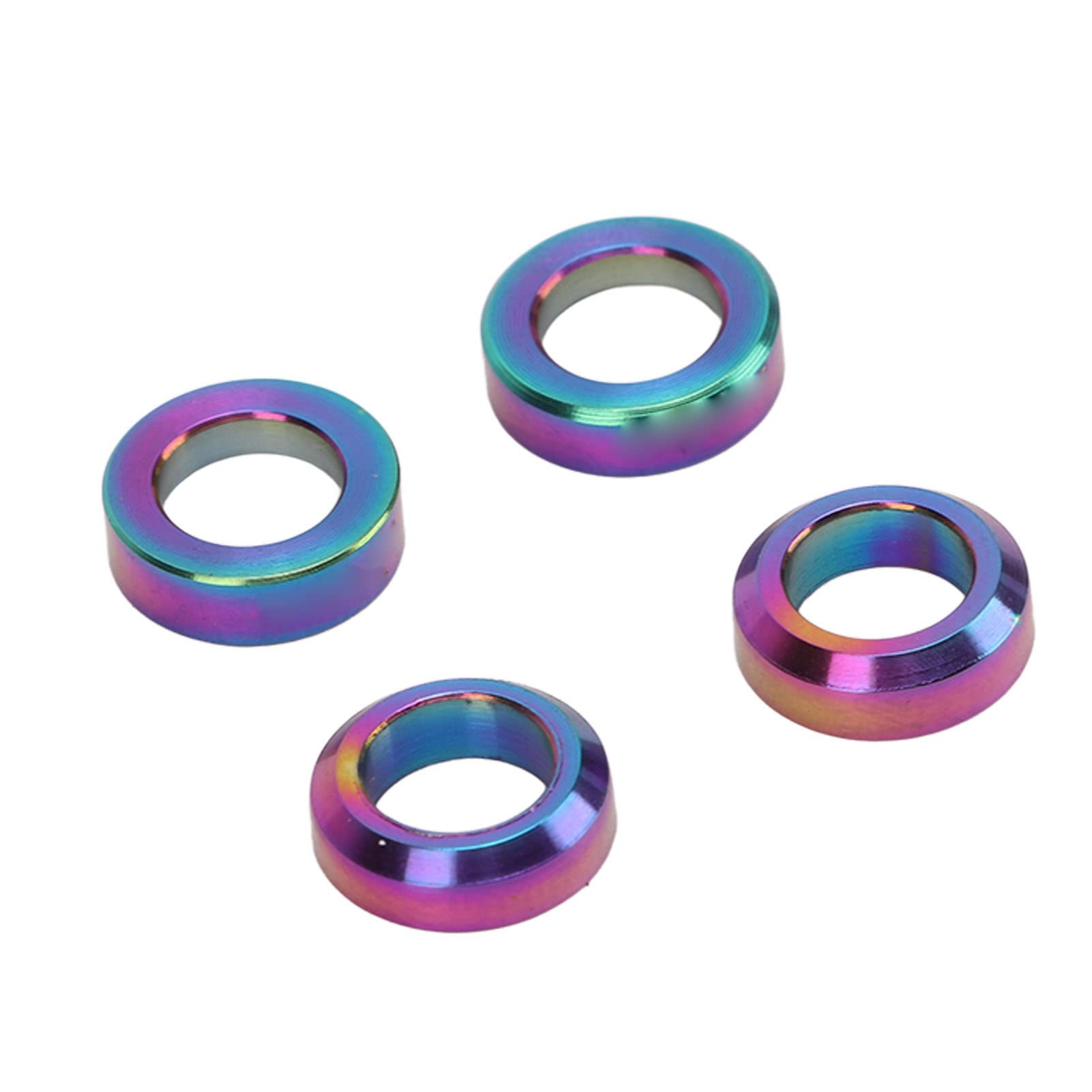 Titanium Alloy Bike Brake Caliper Washer Spacer Set - 4pcs Professional Mountain Bike Brake Parts for Cycling & Off-Road Adventures