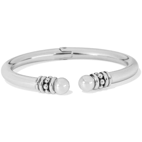 Brighton Pretty Tough Stud Open Hinged Bangle Bracelet in Silver Tone - Elegant Women's Jewelry for Parties, Dating & Special Occasions