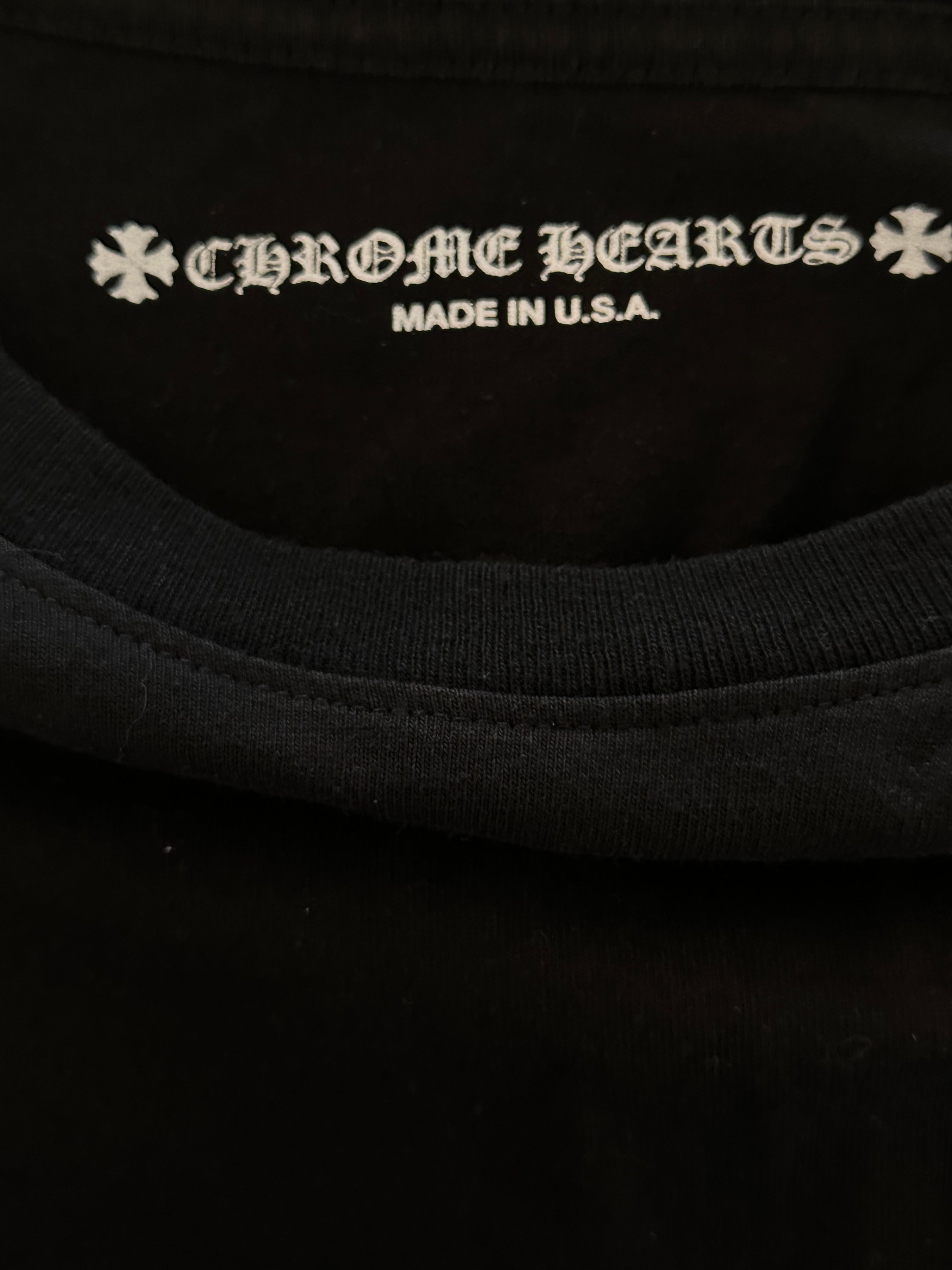 Chrome Hearts Black Matty Boy Stay Fast Long Sleeve T-Shirt for Men - Stylish Graphic Tee for Casual Wear & Street Fashion