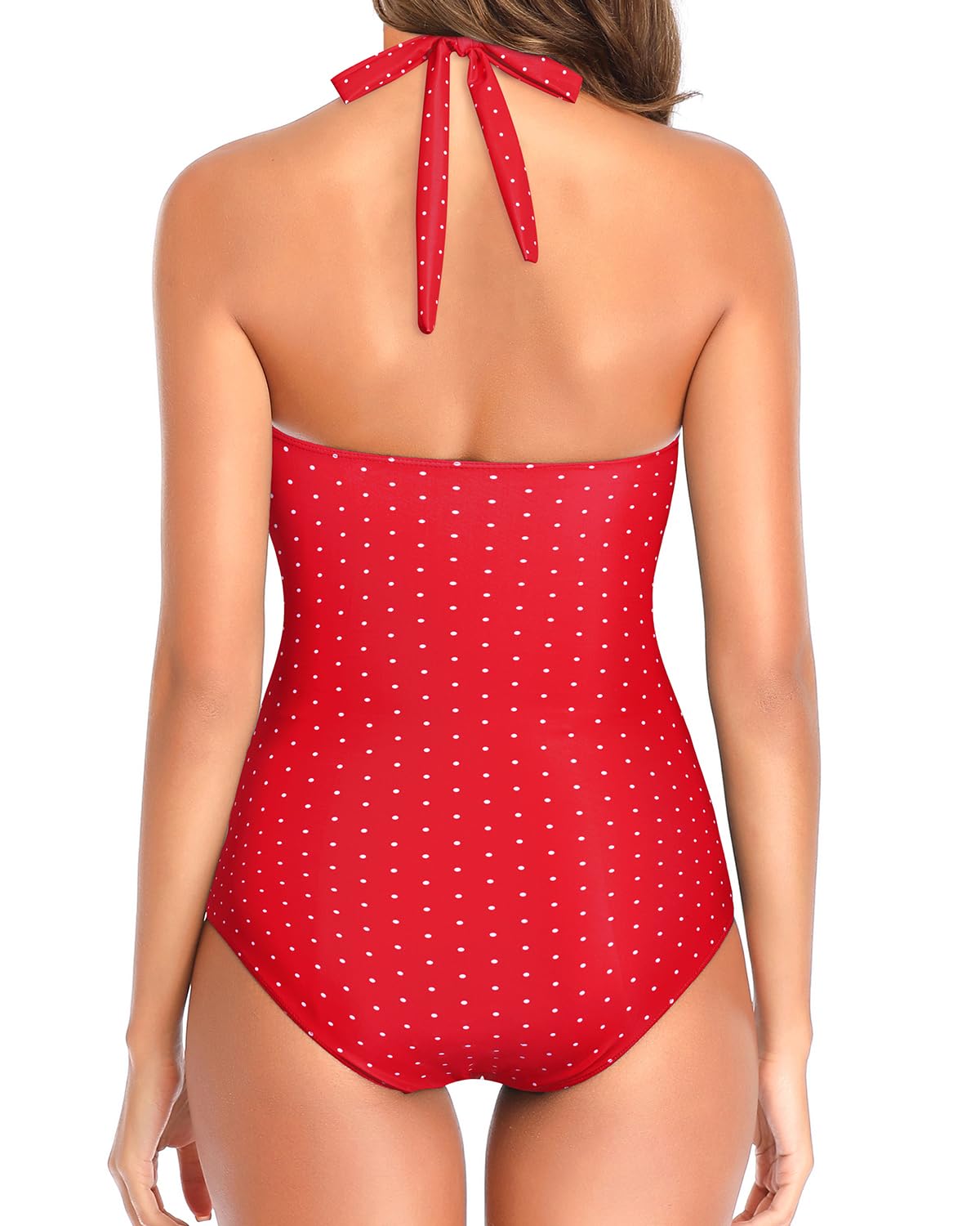Tempt Me Women's Tummy Control One Piece Swimsuit - Halter Ruched Slimming Bathing Suit for Women | Perfect for Beach Vacations, Pool Parties & Summer Getaways