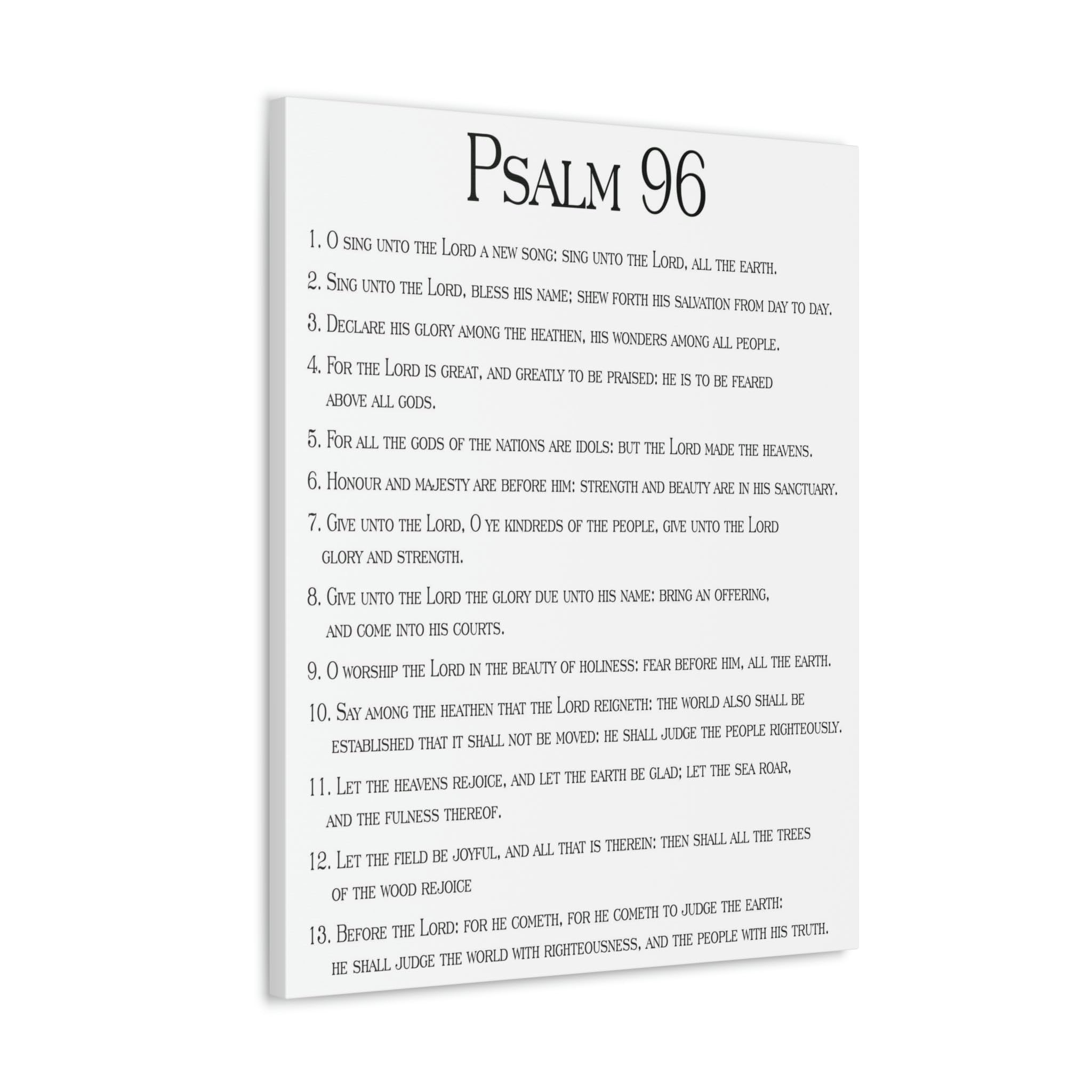 Beautiful White Bible with Psalm 96 Art - Perfect Christian Gift for Weddings, Baptisms & Daily Devotion - Express God's Love Through Scripture