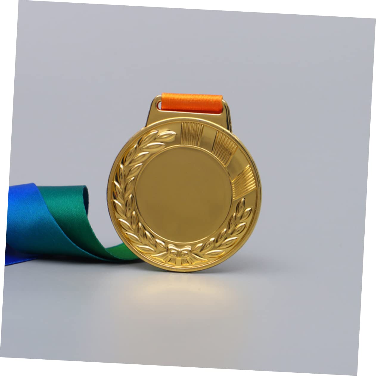 KITANDOVE 3-Piece Medal Set with Ribbon - Gold Silver Bronze Award Medals for Sports Competition, School Events, and Party Games - Wheat Ear Design Metal Medals for Winners and Prizes