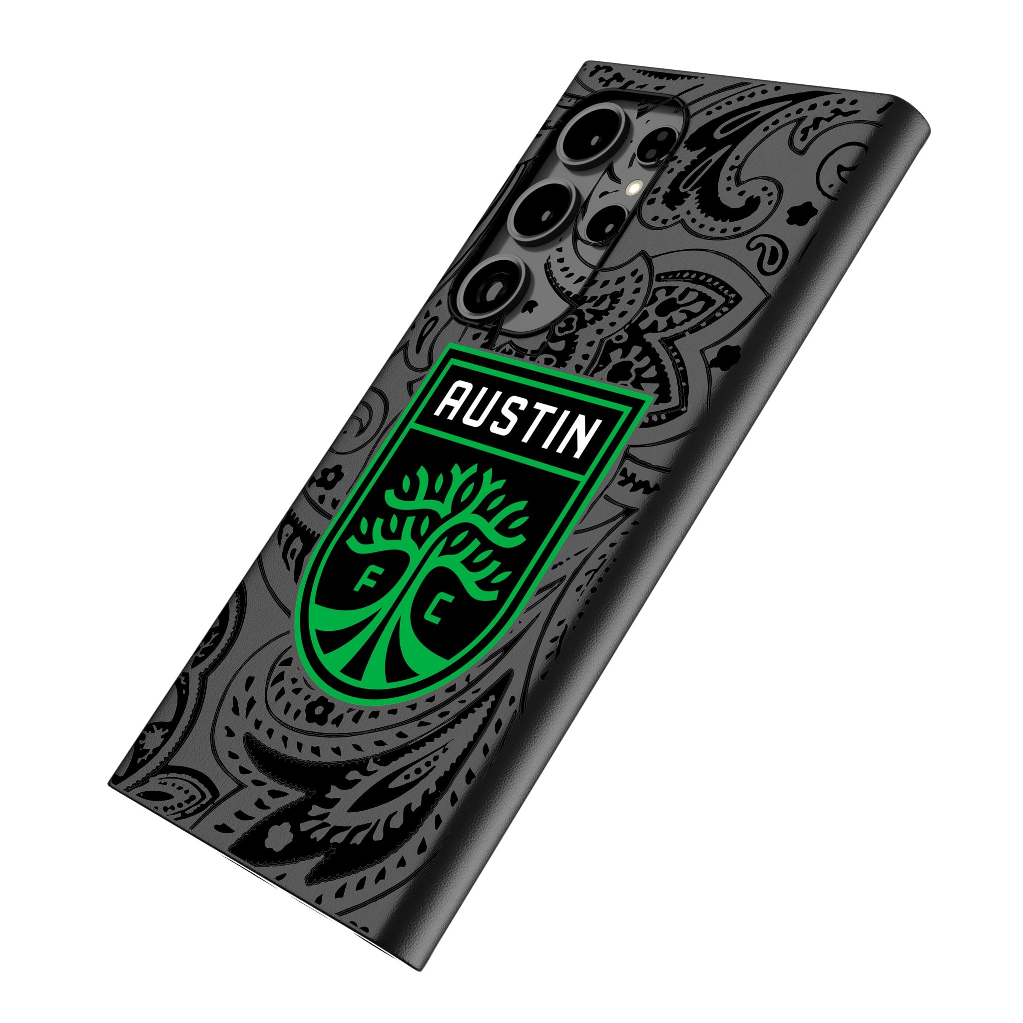 Austin FC Paisley MagSafe Compatible Phone Case for Samsung Galaxy S23/S22/S21 - Perfect for Soccer Fans & Game Day Protection