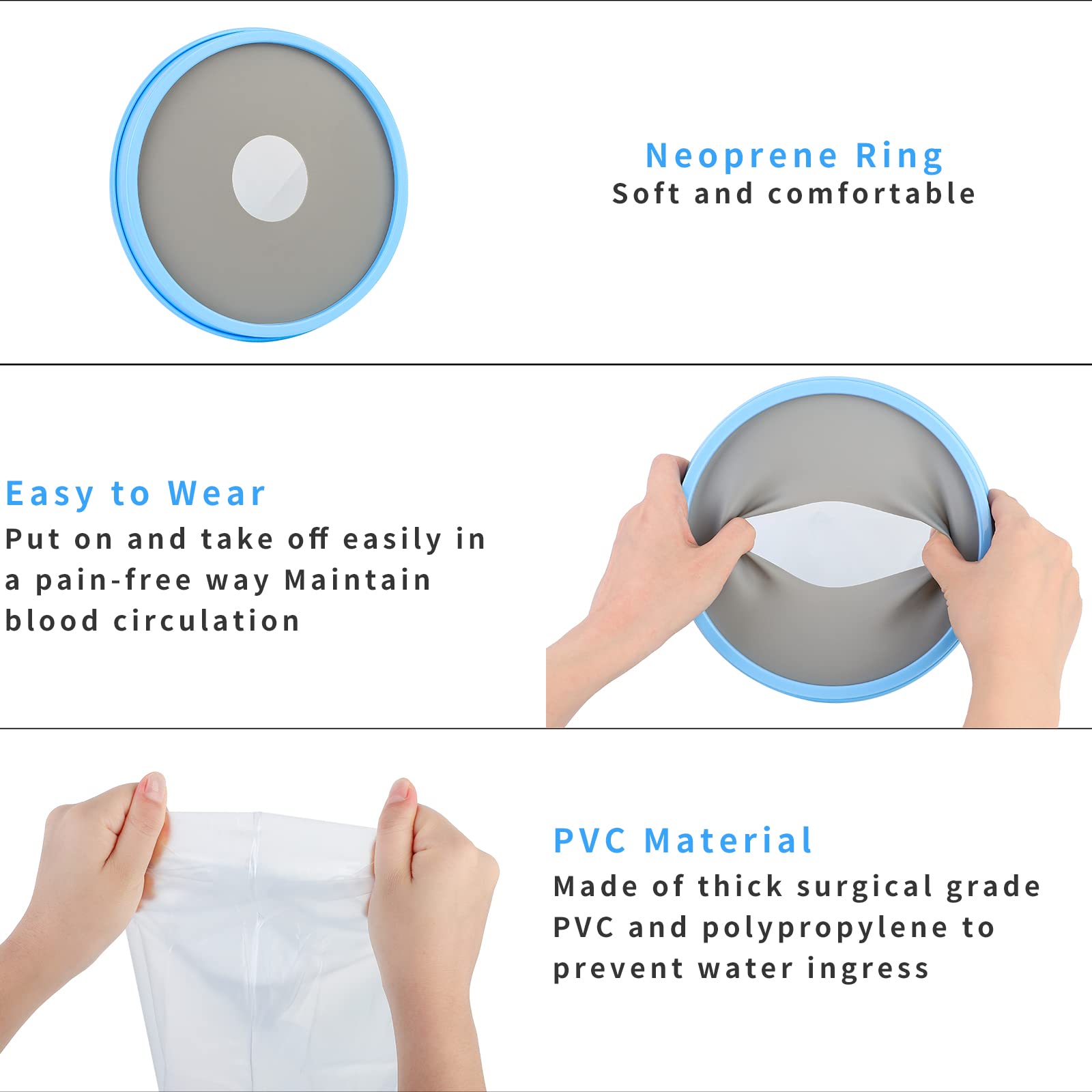 SUPERNIGHT Waterproof Cast Cover for Shower - Reusable Arm Cast Protector for Adults to Keep Wounds & Bandages Dry - Fits Wrists & Arms - Ideal for Bathing, Swimming & Daily Activities