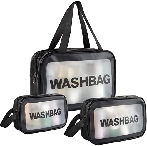 3 pcs black wash bag