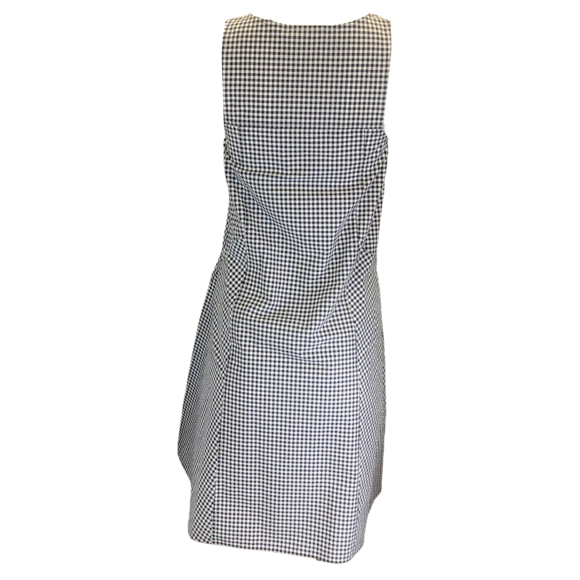Michael Kors Sleeveless Checkered Gingham Dress in Black & White | Resort Wear 2019 Collection | Perfect for Summer Vacations & Beach Getaways