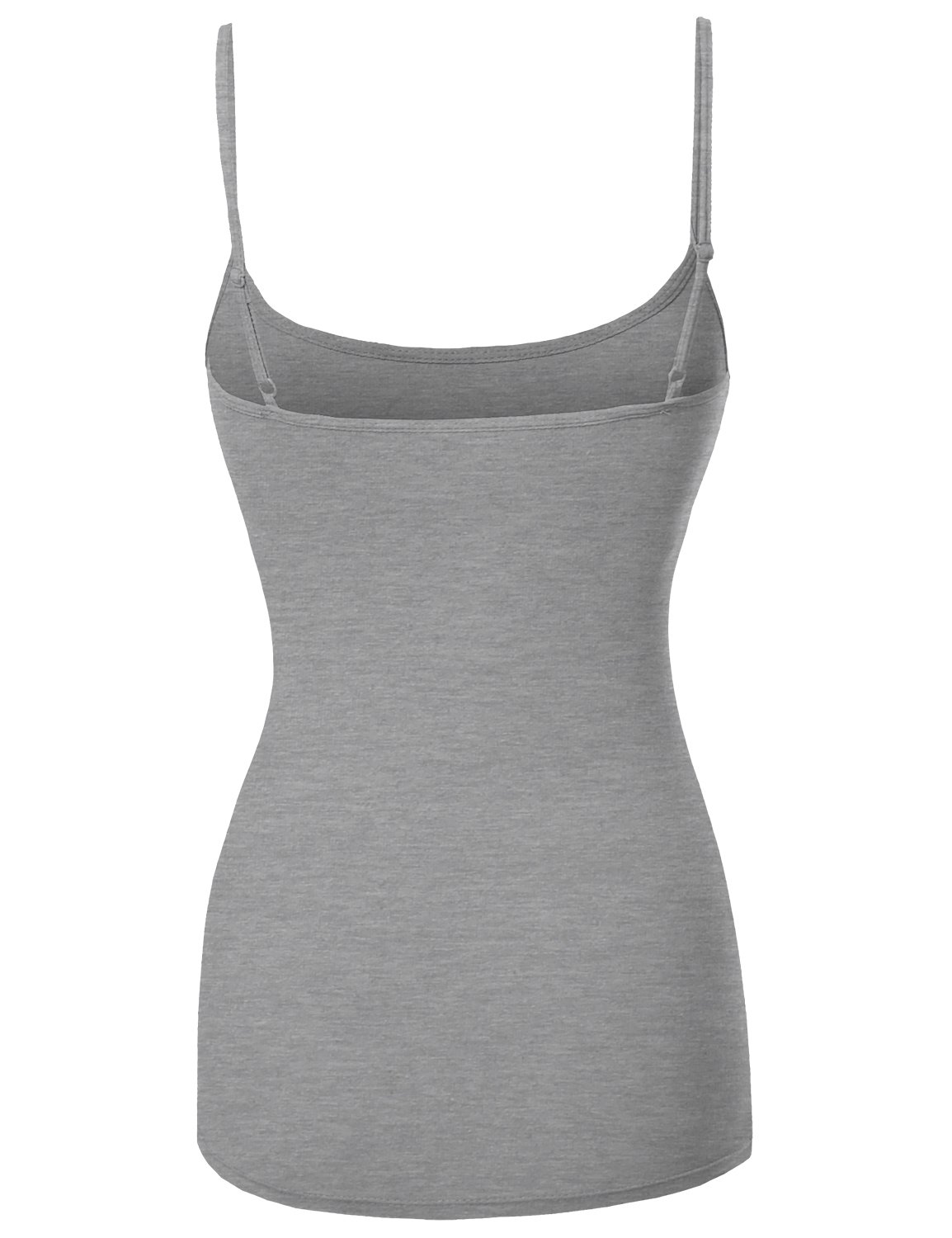 Emma Women's Solid Scoop Neck Spaghetti Strap Cami with Built-in Shelf Bra - Perfect for Layering, Summer Outfits & Casual Wear