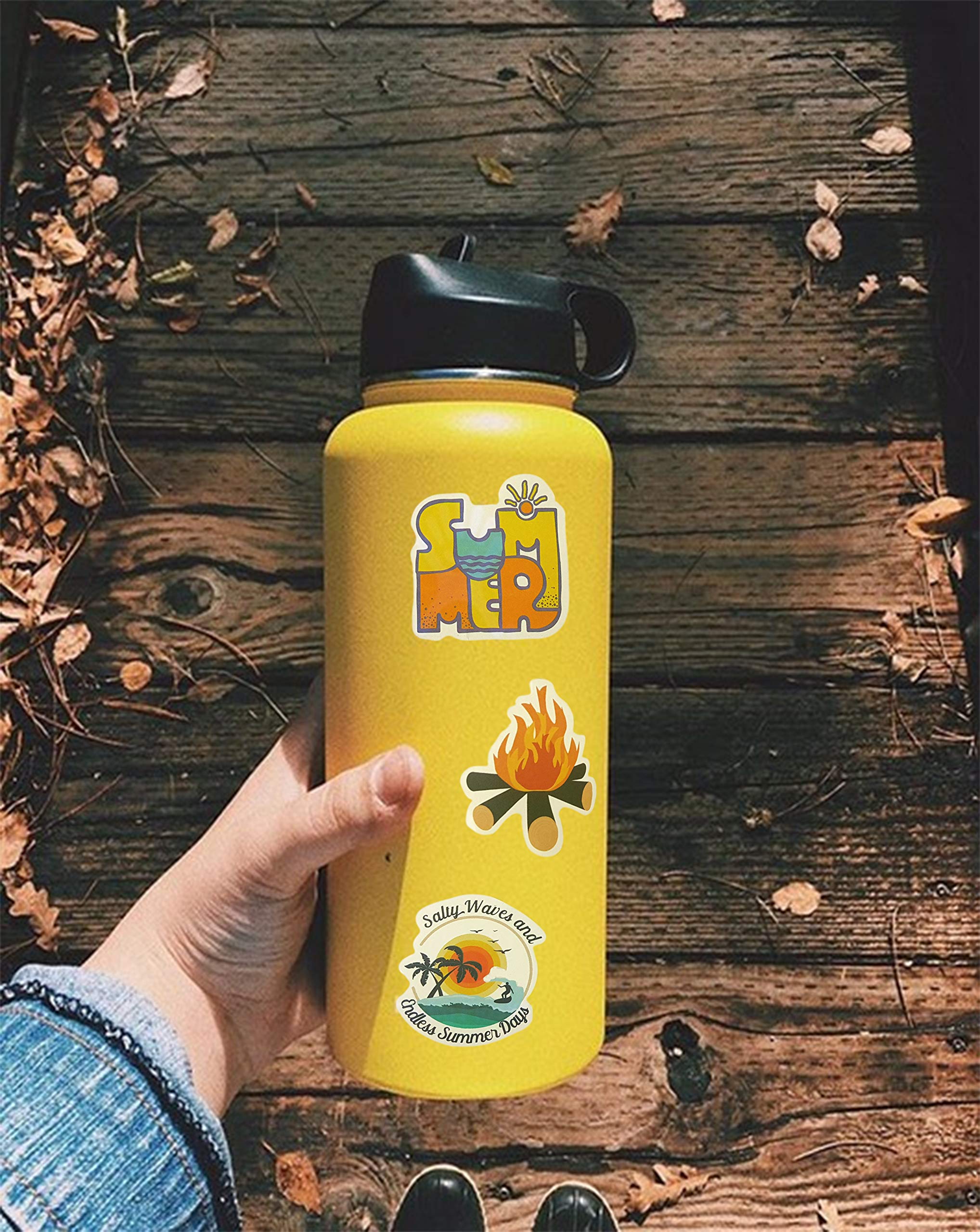50 Pcs Outdoor Adventure Stickers - Waterproof Vinyl Decals for Hiking, Camping, Travel & Wilderness - Perfect for Car Bumper, Helmet, Luggage, Laptop & Water Bottle | Great for Nature Lovers & Outdoor Enthusiasts | GilbertVillageGoods