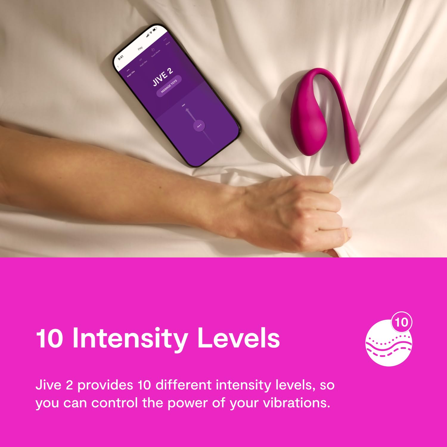We-Vibe Jive 2 Wearable Panty Vibrator for Women - Remote & App Controlled Egg Vibrator | 10 Intensity Levels G-Spot Massager | Waterproof Discreet Adult Sex Toy for Couples Long Distance Play | Perfect for Travel, Date Nights & Surprise Intimacy | Pink