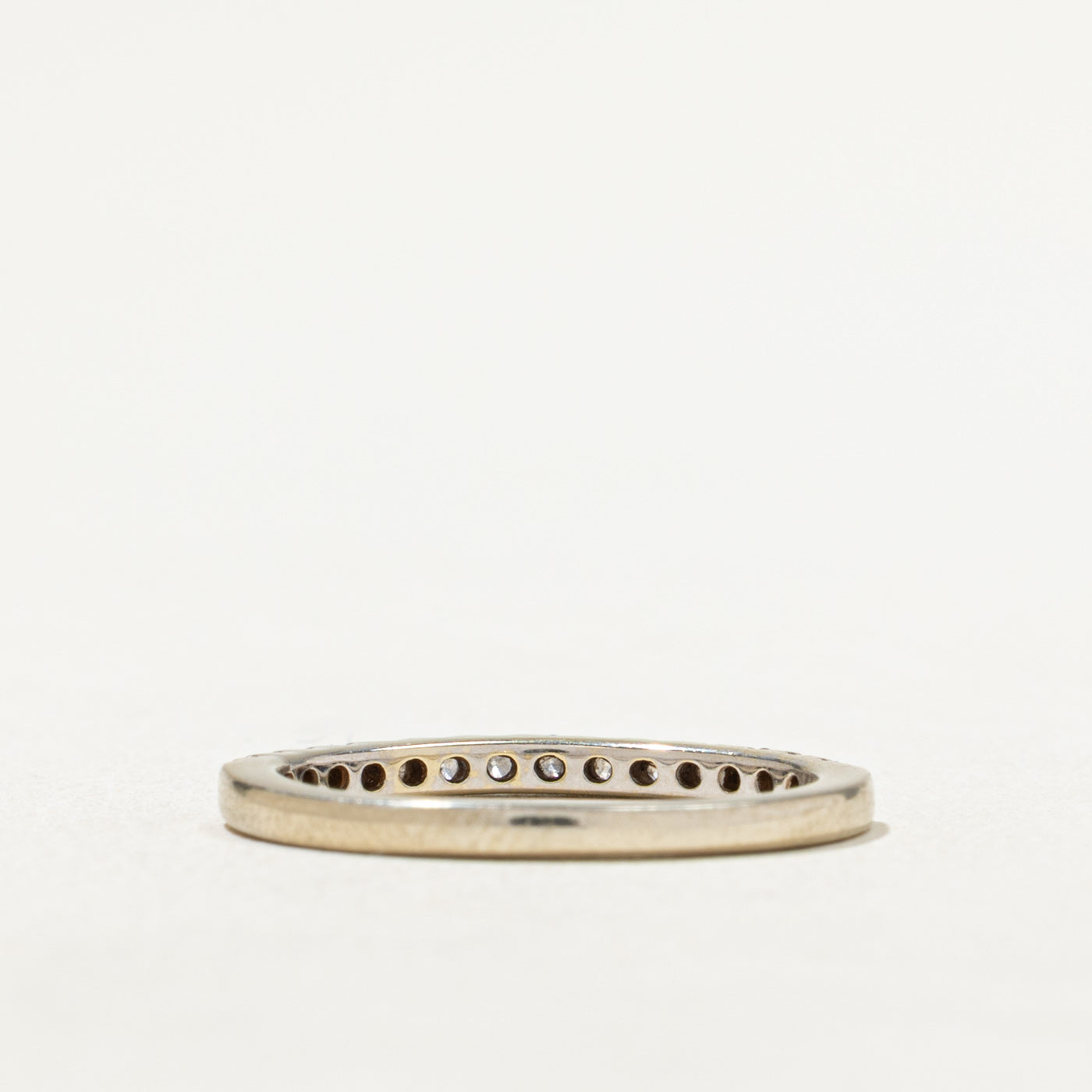 Semi Eternity Diamond Wedding Band Ring - 0.28 Carat Total Weight (CTW) - Size 6 - Perfect for Anniversary Gifts, Bridal Jewelry & Special Occasions