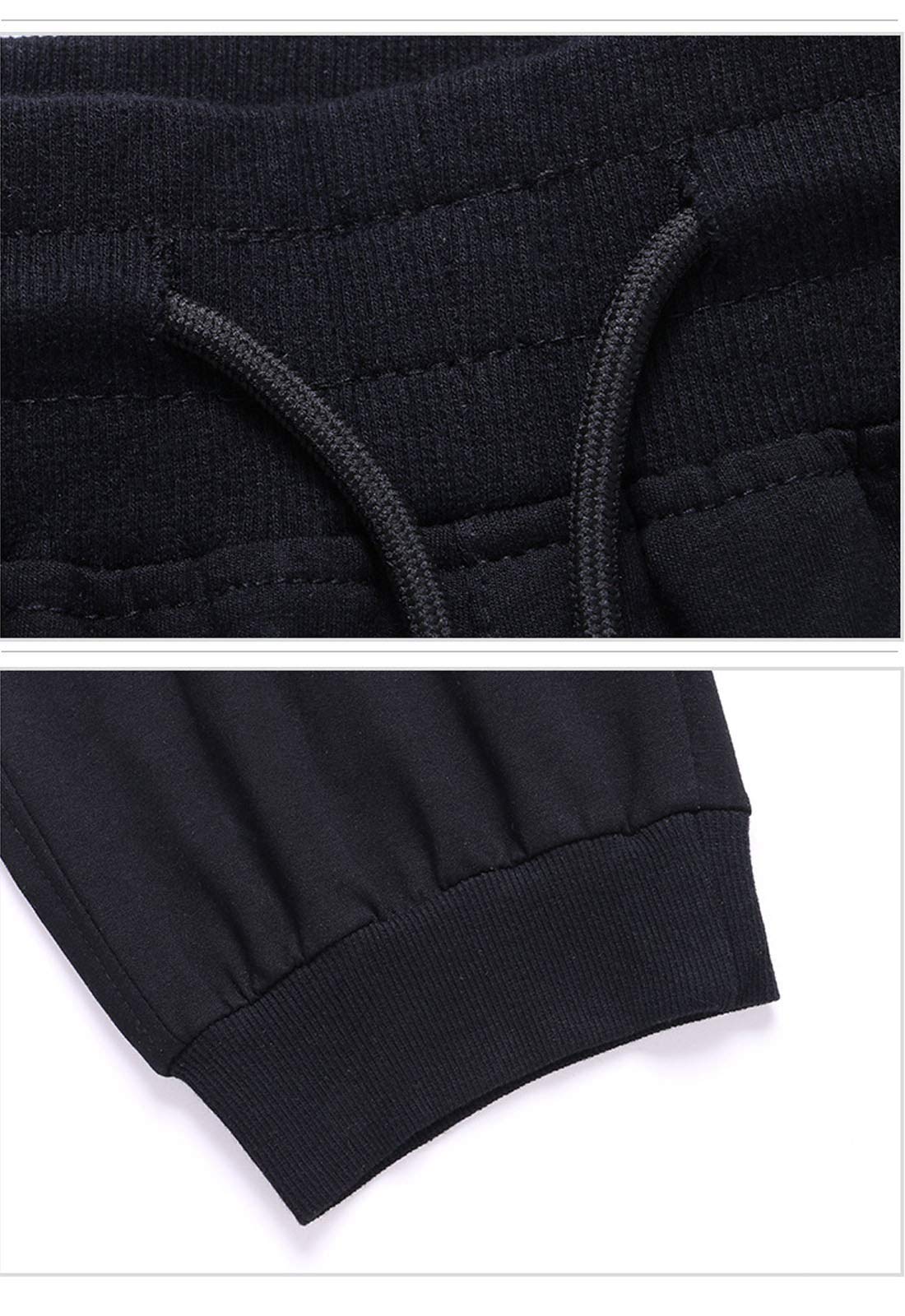 Flygo Men's 3/4 Length Sweat Shorts - Cotton Workout & Running Jogger Pants for Bodybuilding, Gym, and Casual Wear | Below Knee Capri Style for Men's Active Lifestyle