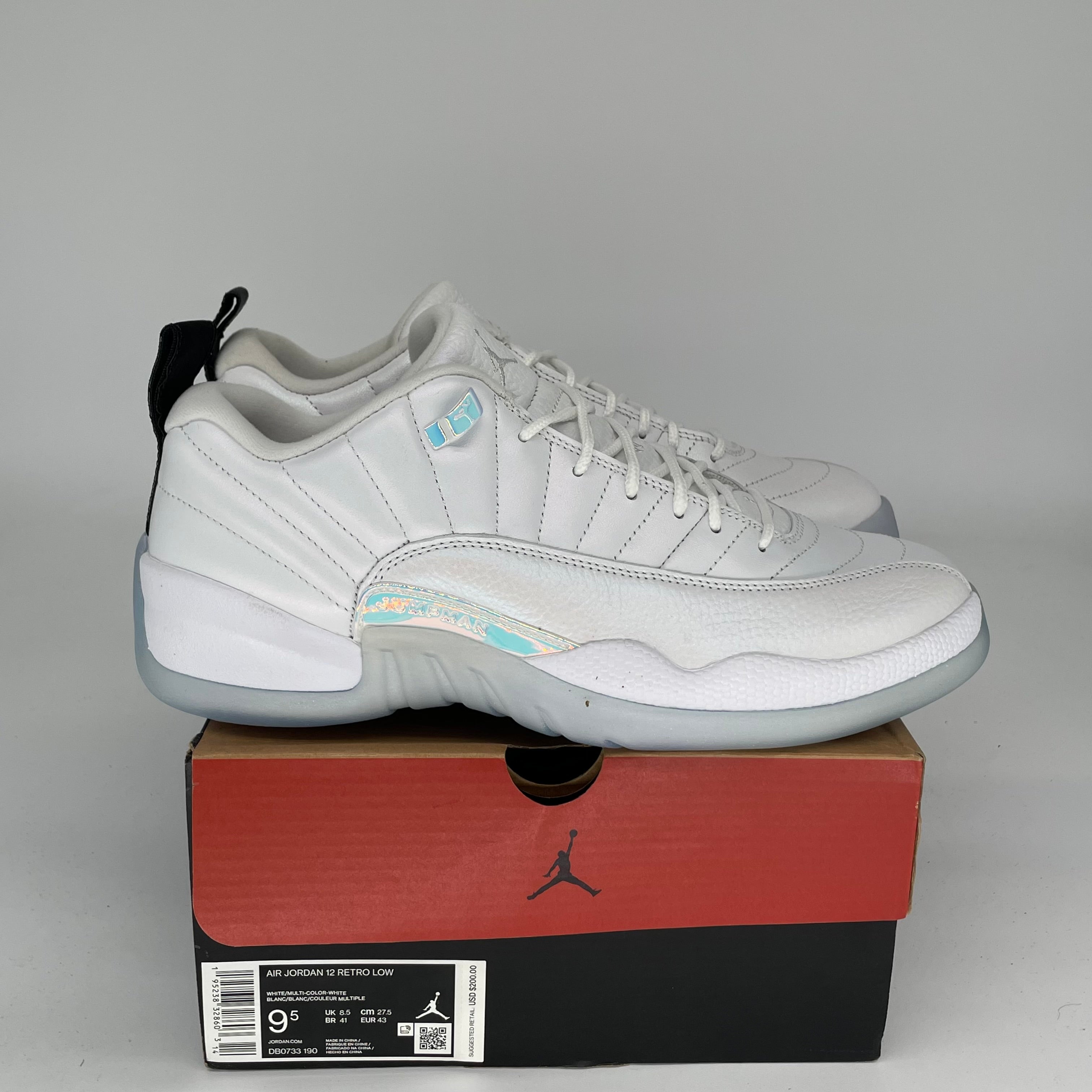 AIR JORDAN 12 LOW EASTER Basketball Shoes - Men's Size 9.5 (DB0733-190) | Retro Style Sneakers for Casual Wear & Sports Performance