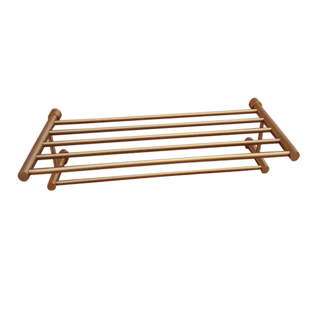Stainless Steel Bathroom Towel Rack - Modern Gold Hanging Towel Holder for Bath, Toilet & Shower - Space Saving Wall Mounted Bathroom Organizer - Perfect for Small Bathrooms, Apartments & Dorm Rooms