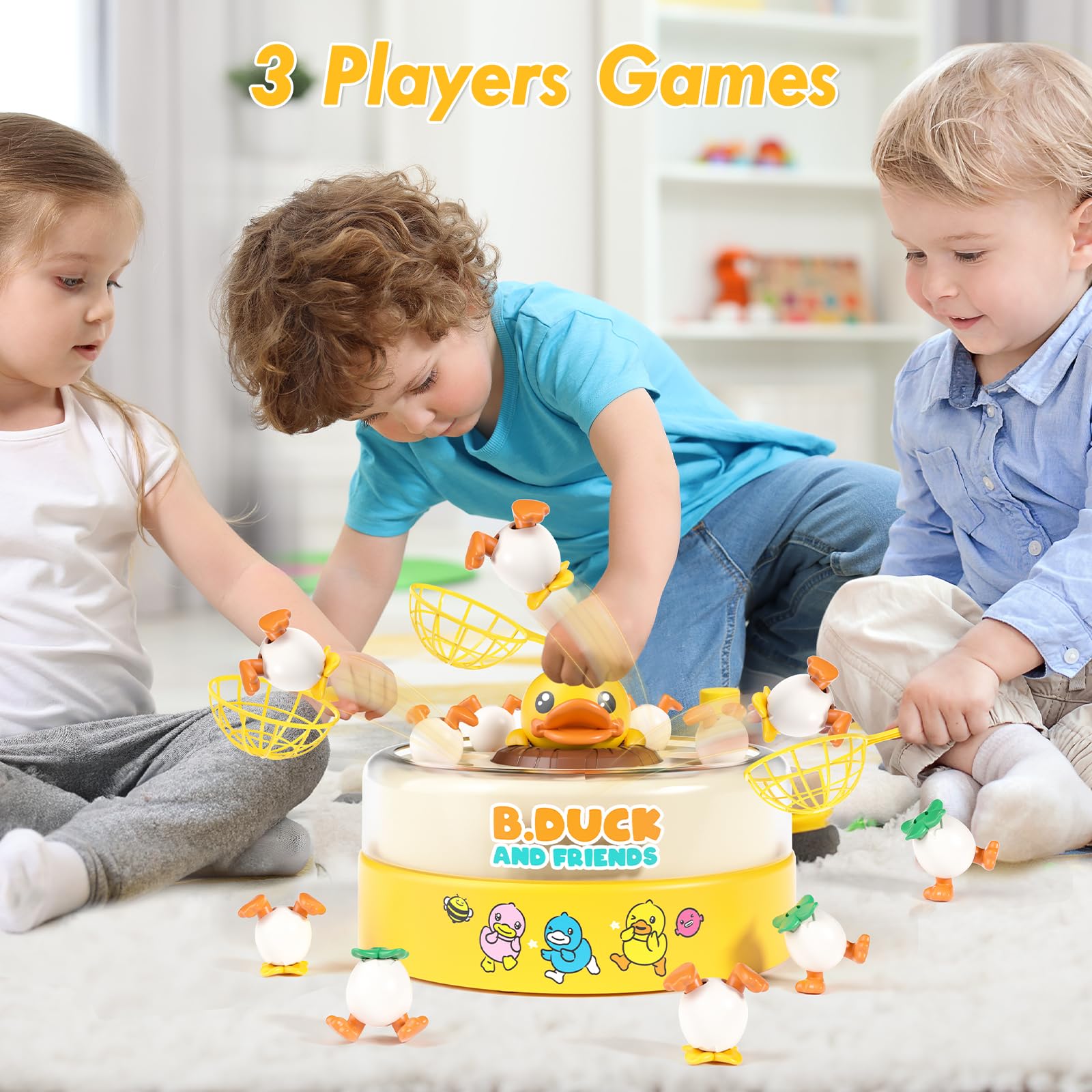 B.Duck Catch & Bounce Game for Kids 3-6 - Outdoor Birthday Gift for Boys Girls