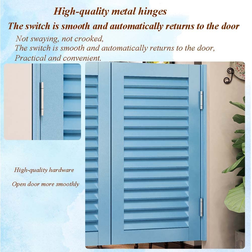 Etlegor Solid Wood Swinging Cafe Door - Louvered Saloon Style Kitchen Partition with Auto Close & Stainless Steel Hinges | Customizable Half-Waist Fence Door for Restaurants, Bars & Western Decor