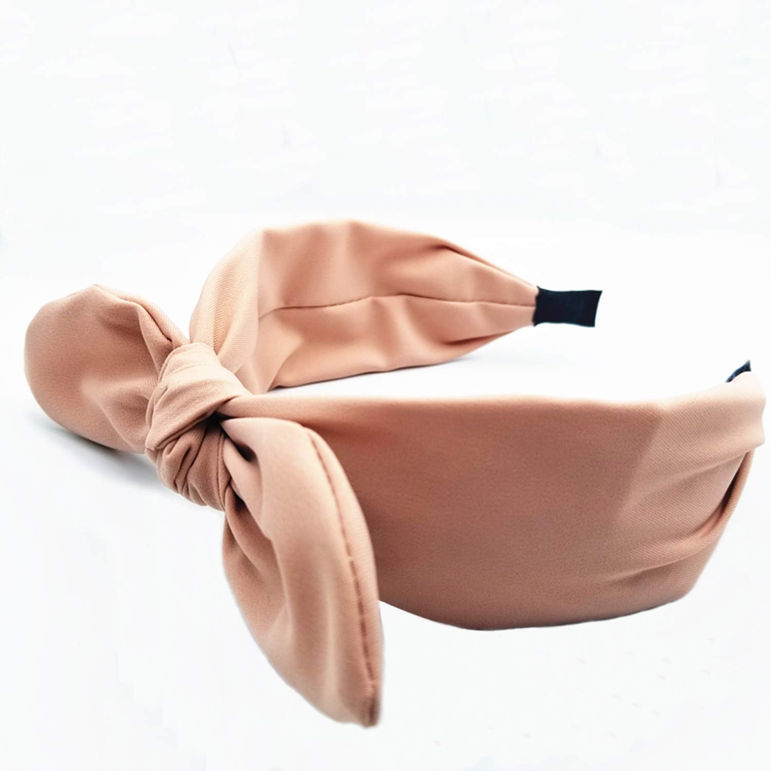 1Pcs Women's Knotted Turban Headband - Wide Stretchable Bowknot Hair Band for Women (Pink) | Perfect for Yoga, Workouts, Fashion Accessories and Everyday Wear