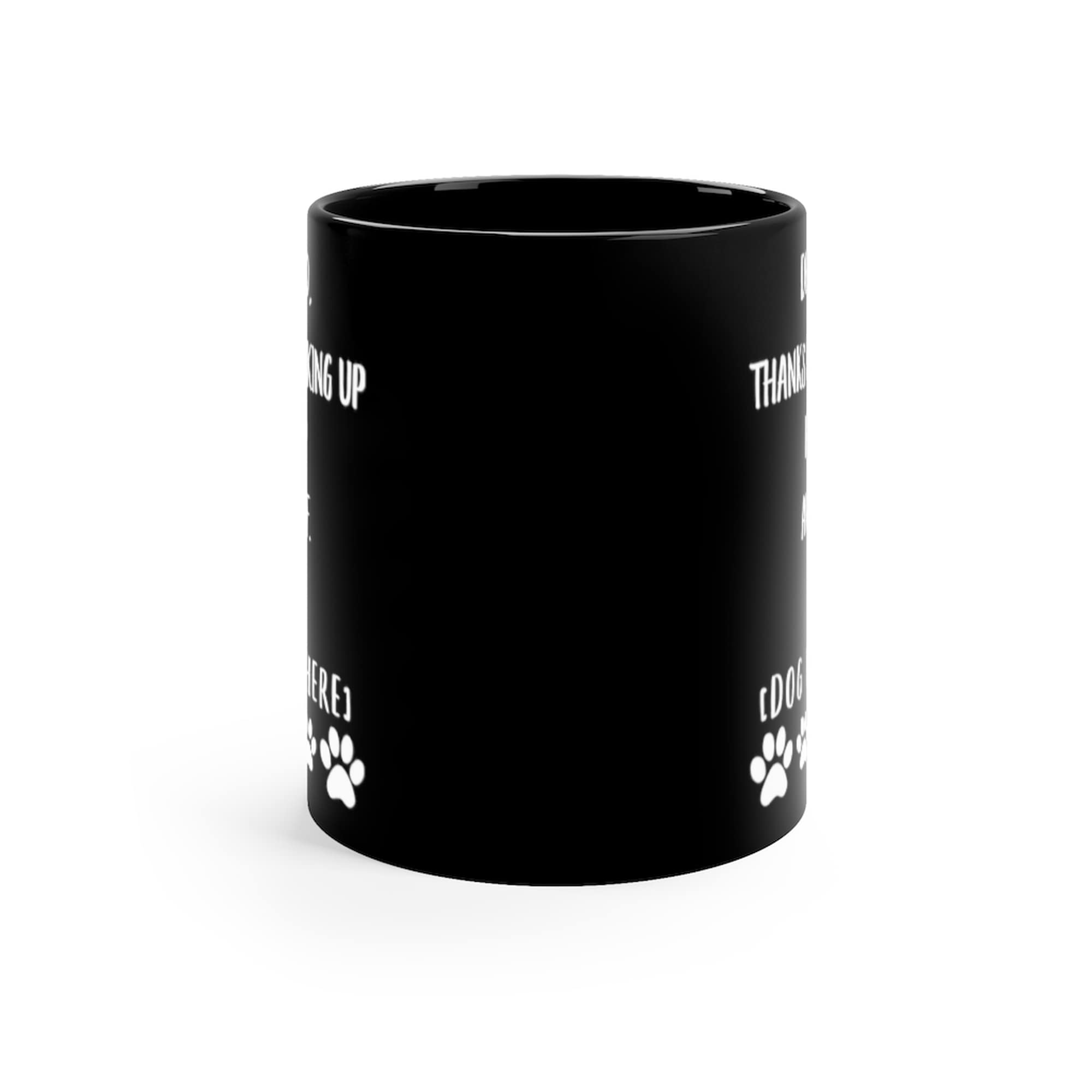 Personalized Father's Day Mug - Custom Name Black Coffee Cup 11oz - Funny Dad Gift for Christmas 2024, Birthday, Retirement - 'Thanks for Picking Up My Poop' Humorous Present for Dads Who Do Everything - Perfect for Office, Home Coffee Break & Gift Exchanges